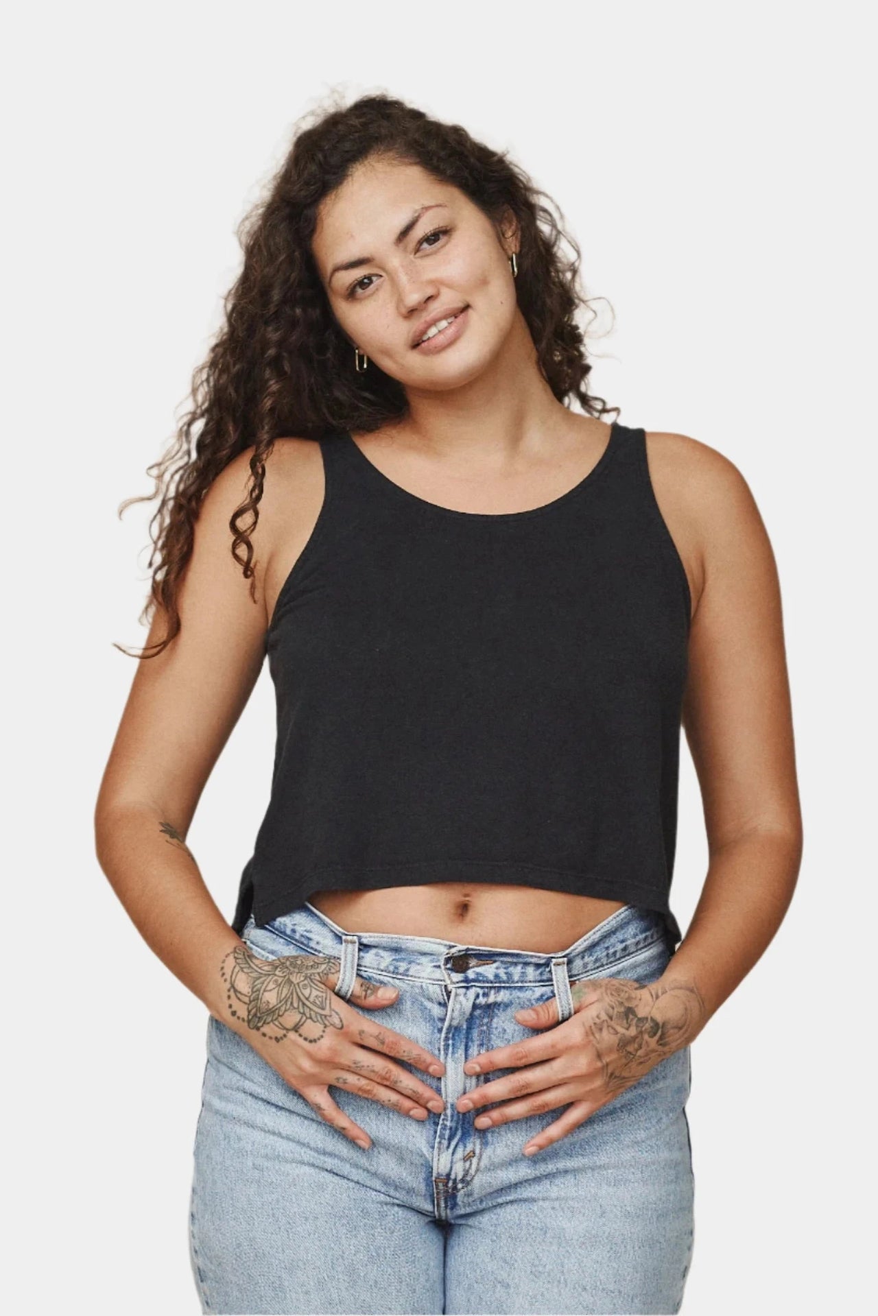 Cropped Tank - Black