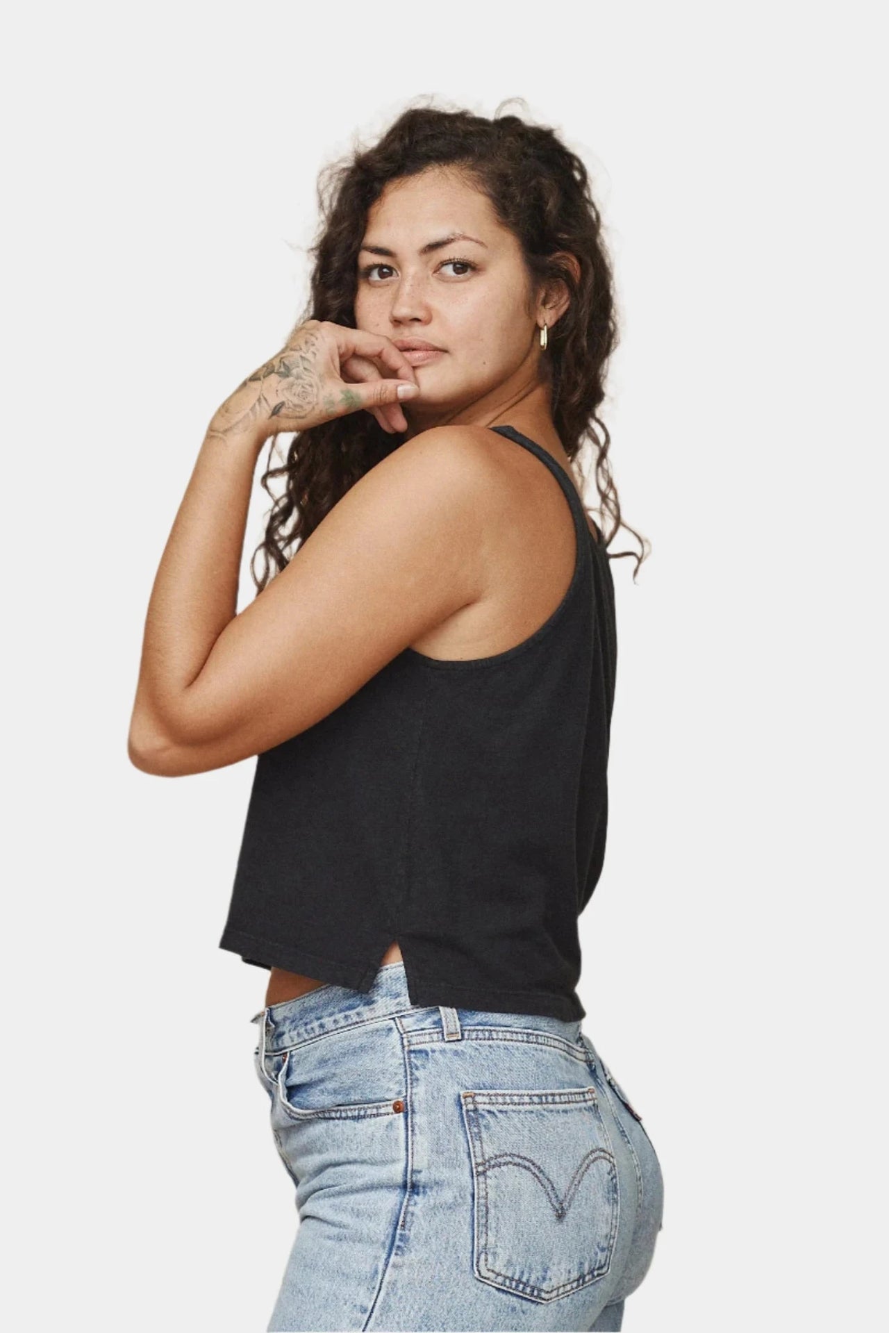 Cropped Tank - Black