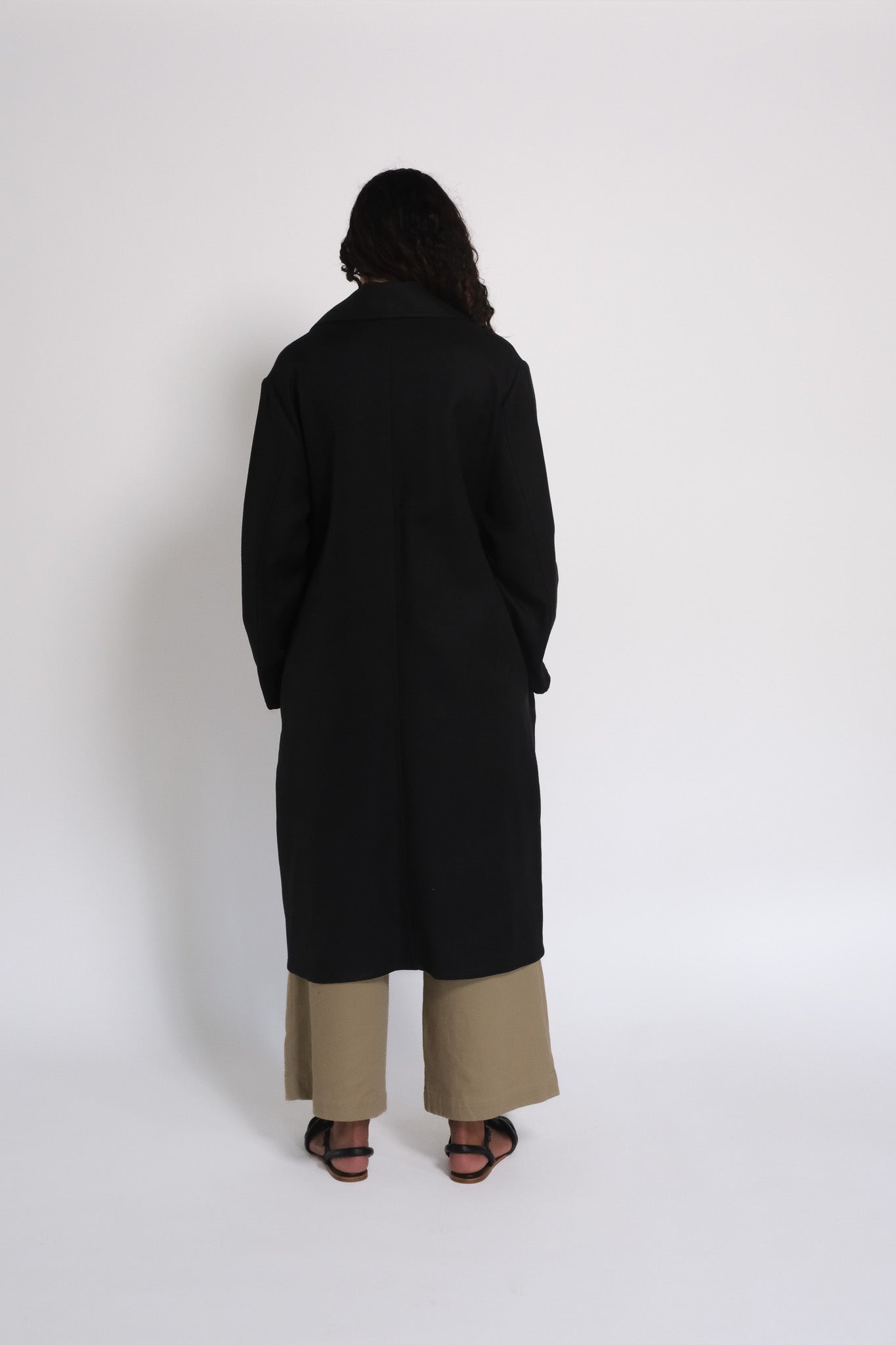 No. 50 Cotton Overcoat - Black