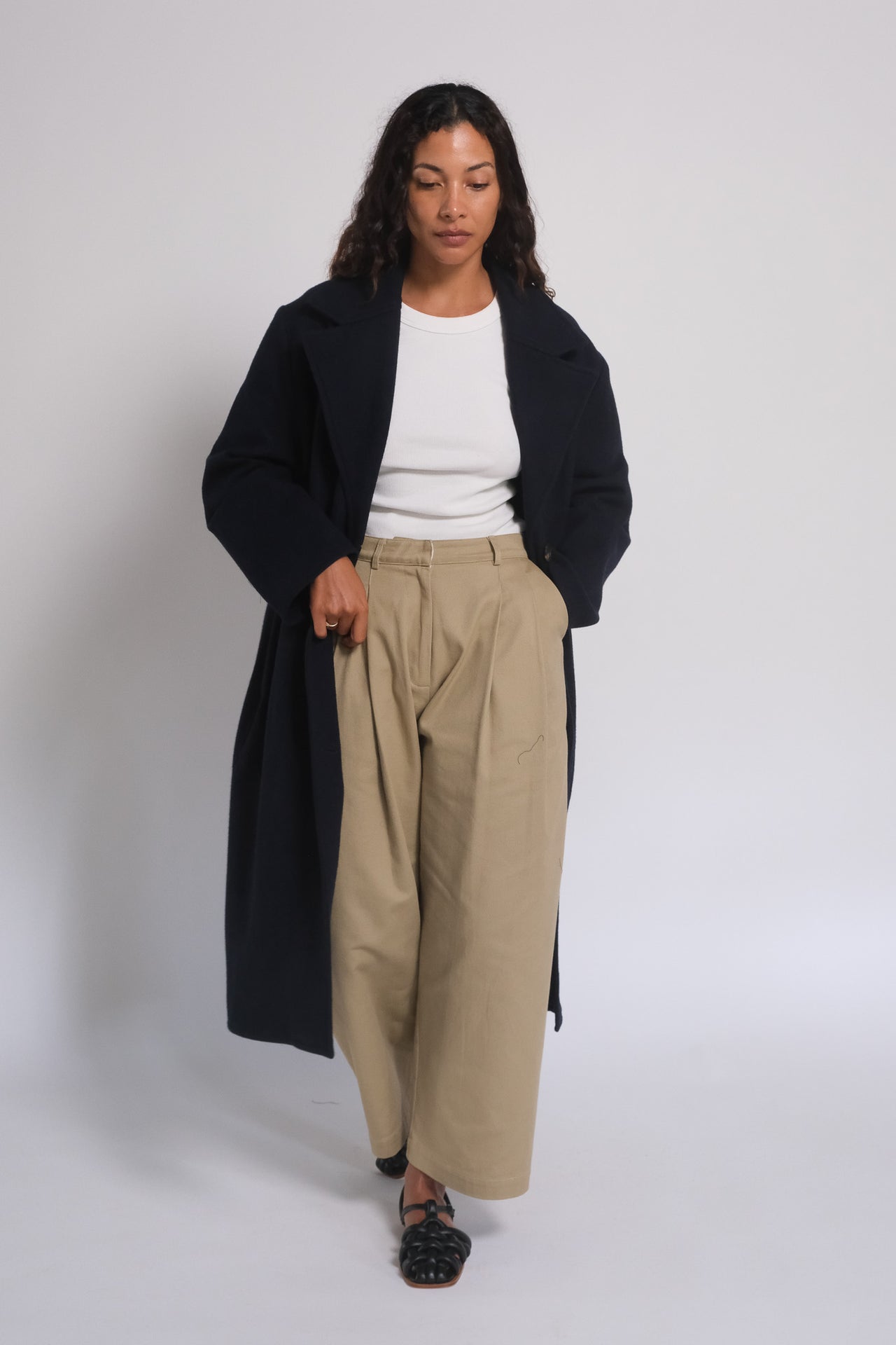 No. 50 Wool Overcoat - Navy