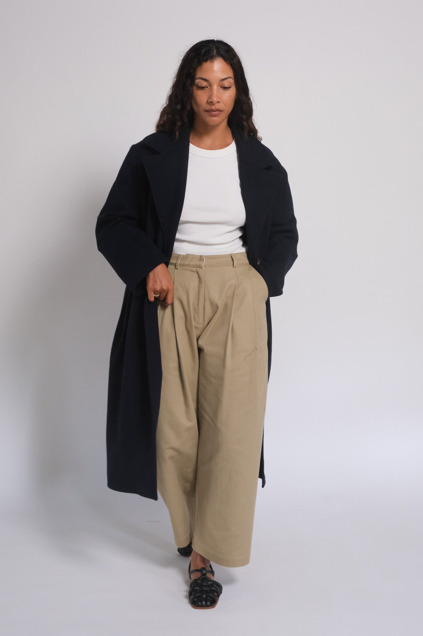 No. 50 Wool Overcoat - Navy