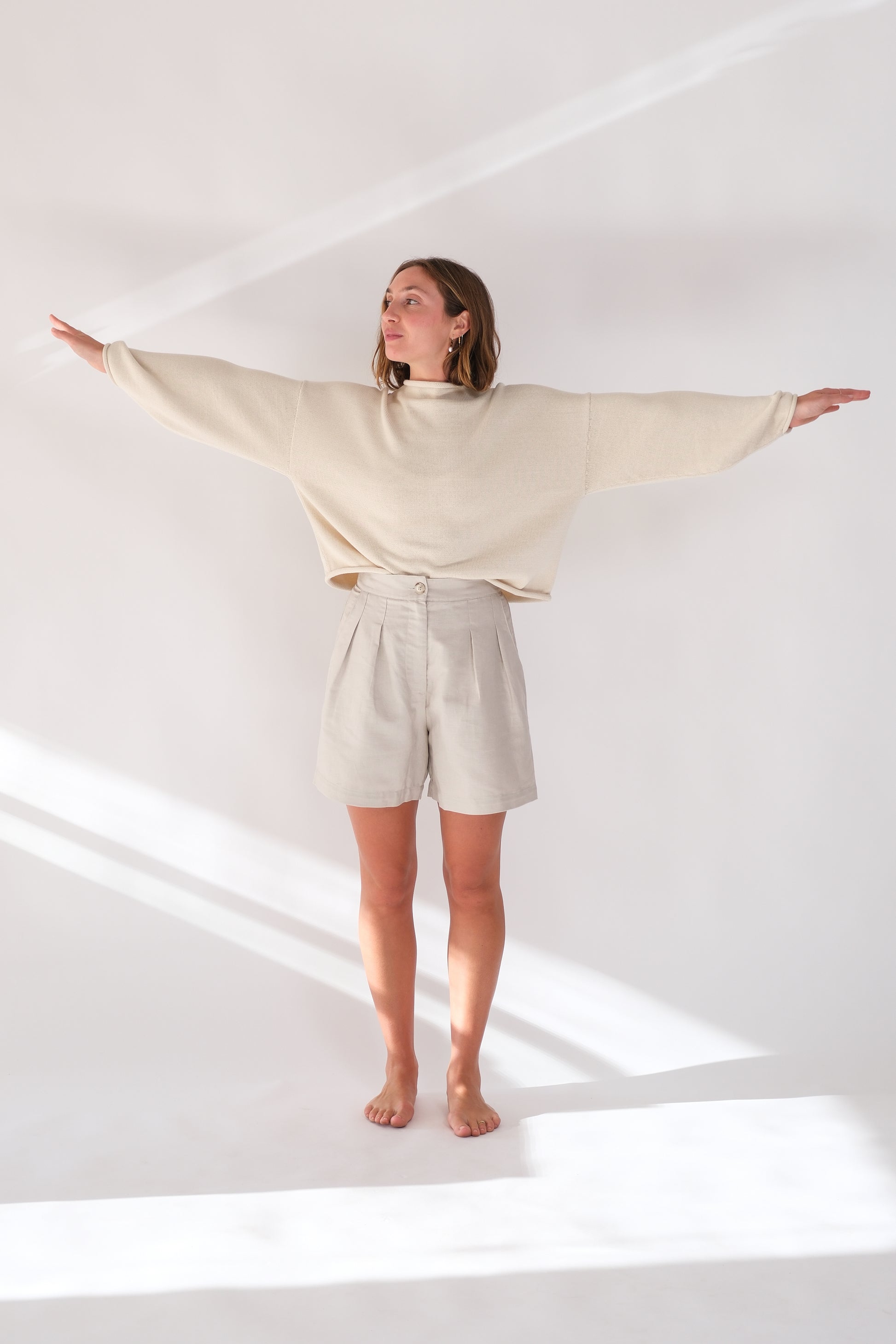 No 3 short - Taupe
