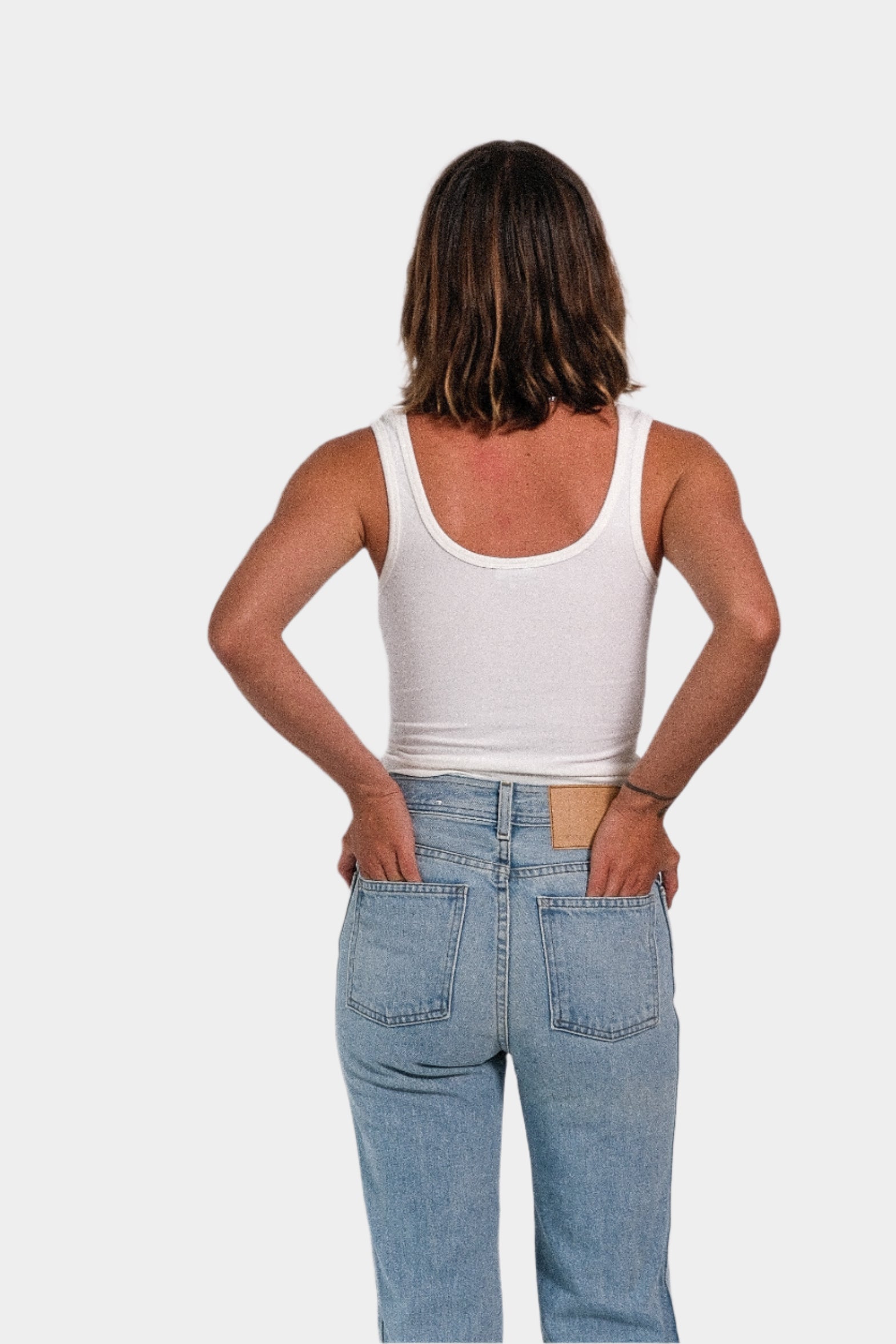 Sporty Tank - WASHED WHITE