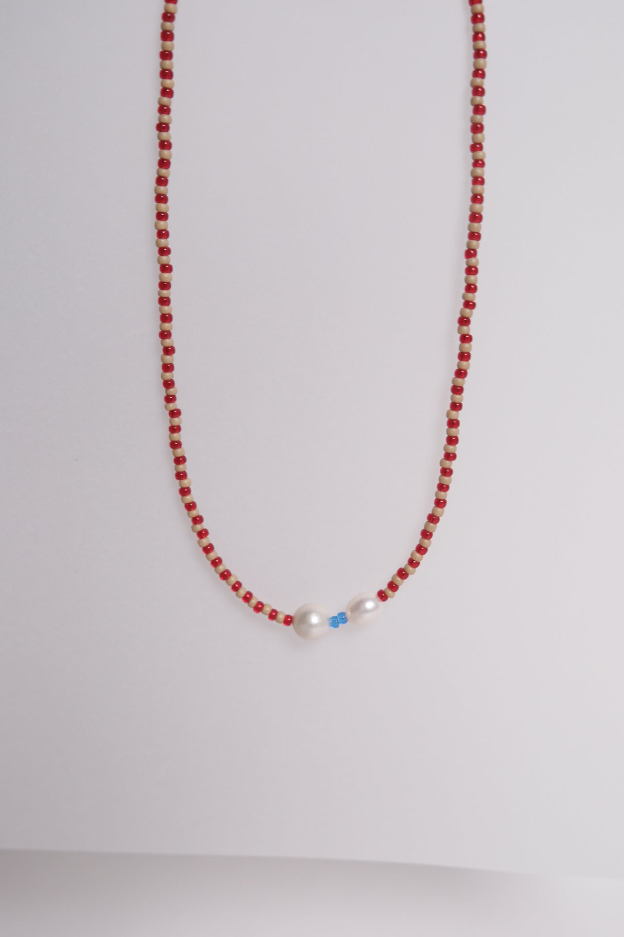 No. 12 Necklace - Cherry/Sand