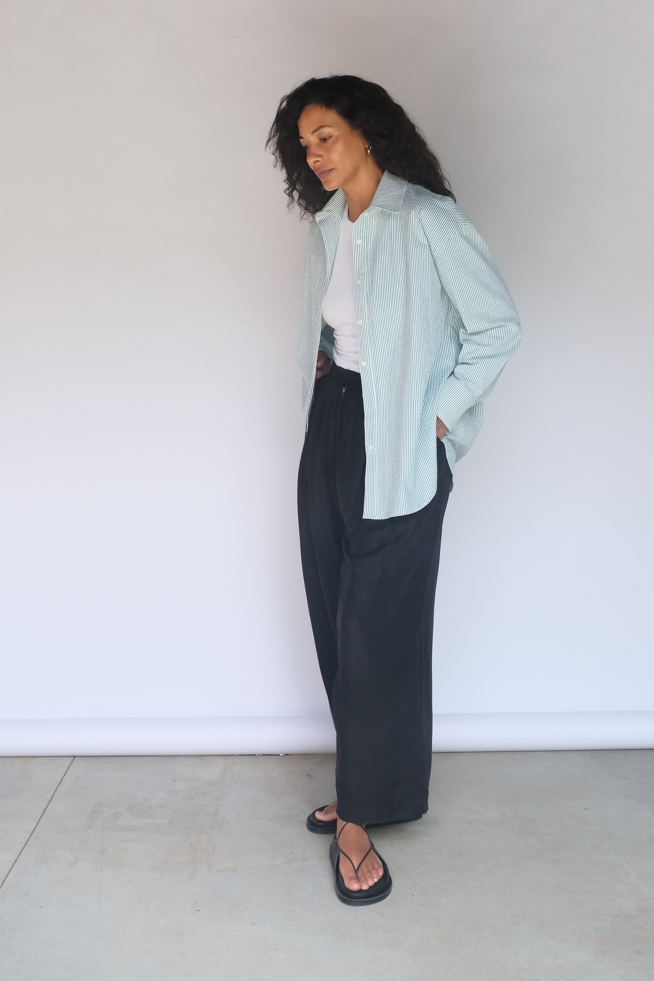 No. 19 Shirt - Green Stripe
