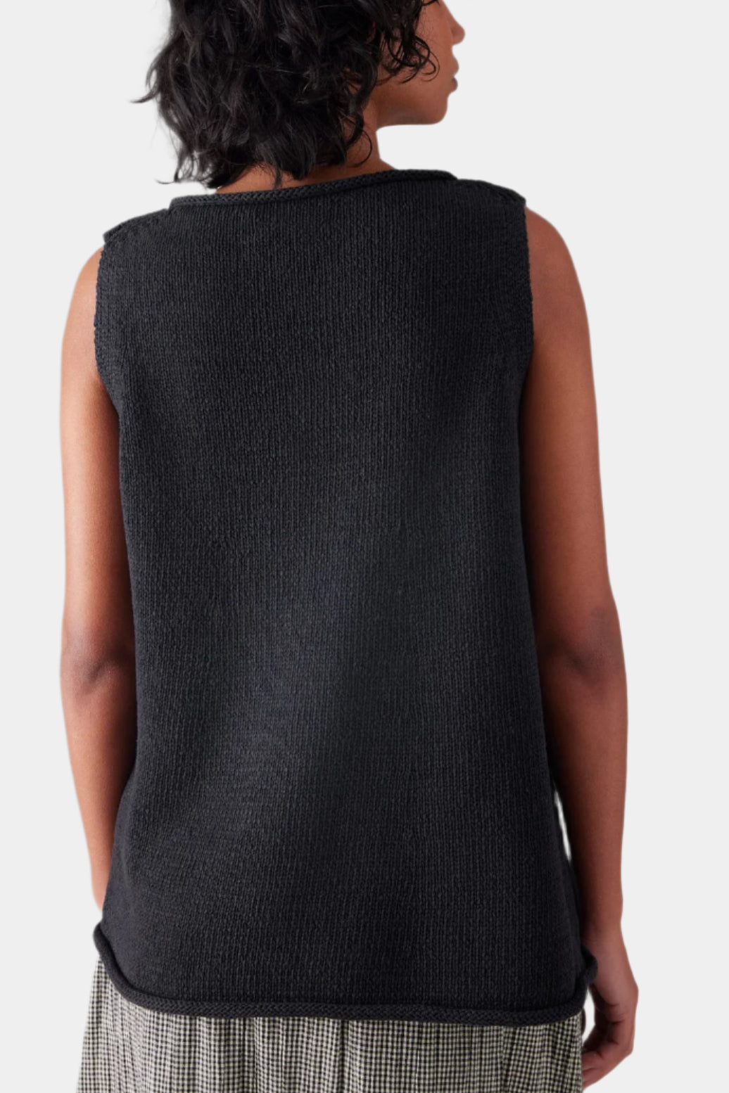 Linen cotton knitted tank