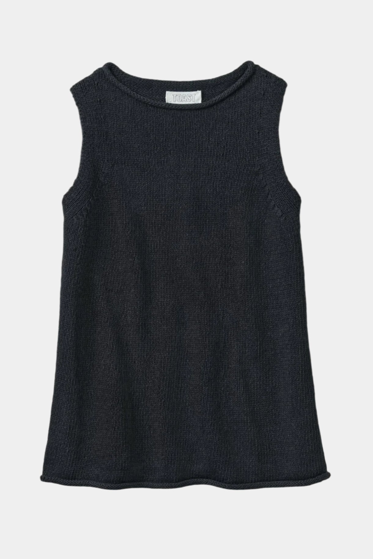 Linen cotton knitted tank
