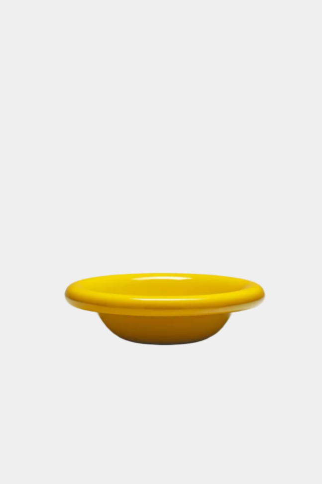 Mustard breakfast bowl, picture on the side with white background