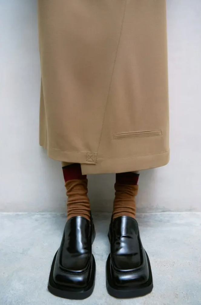 TAILORING SKIRT Camel
