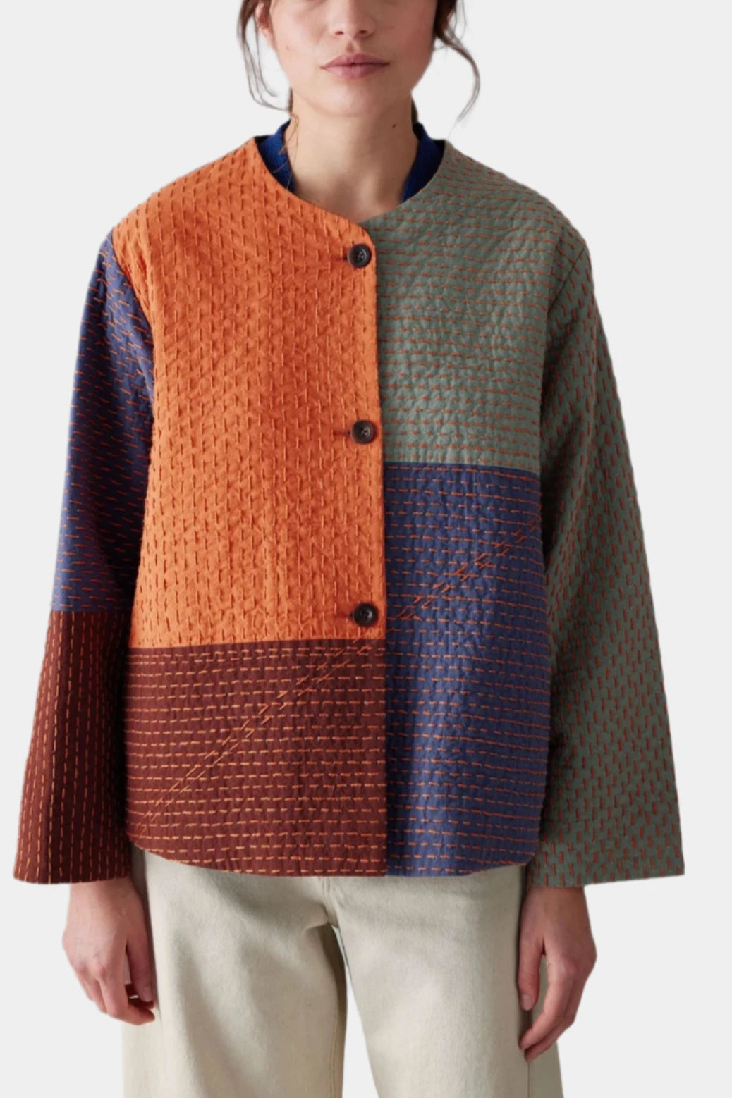 Quilted Patchwork Cotton Jacket