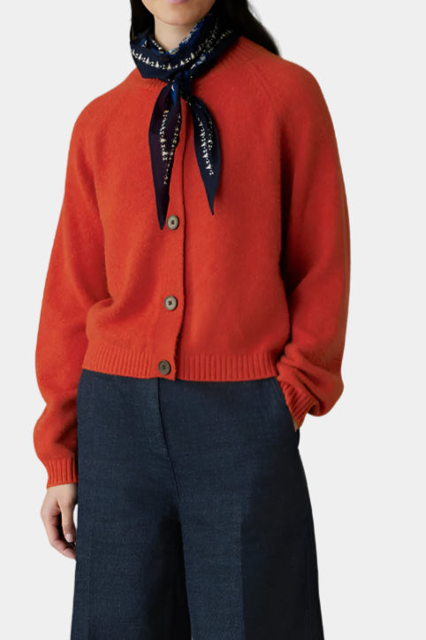 Wool Cashmere Raglan Cardigan