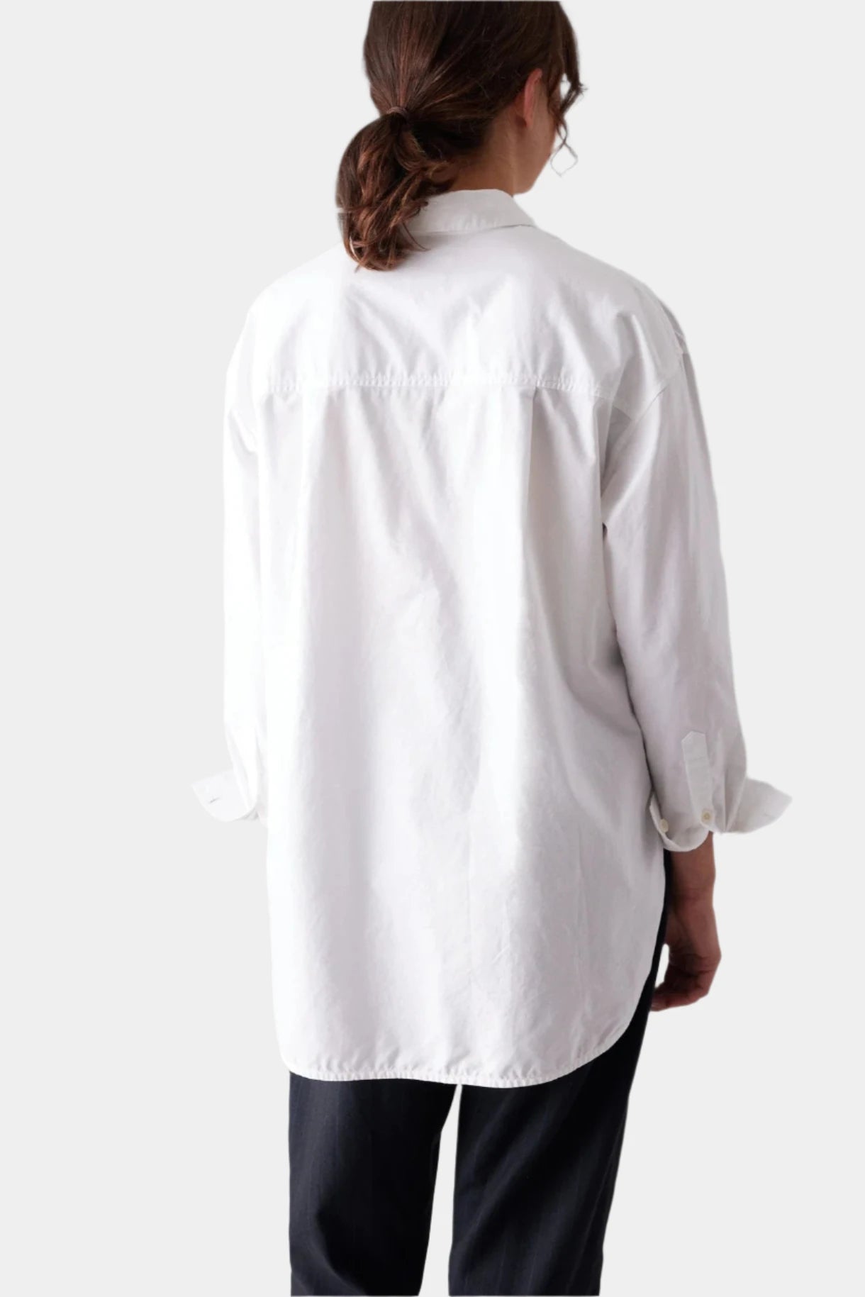 Cotton Oxford Oversized Long Shirt