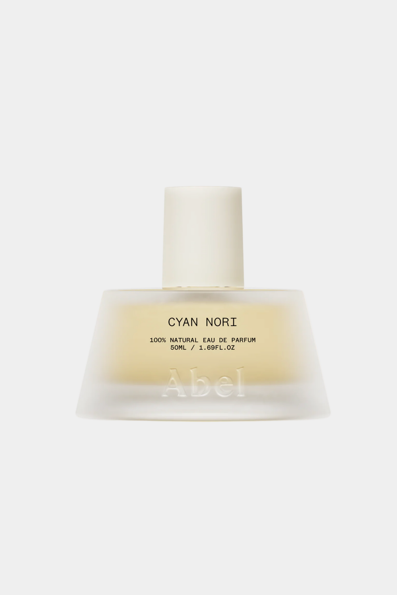 Perfume bottle labeled 'Cyan Nori' on a white background