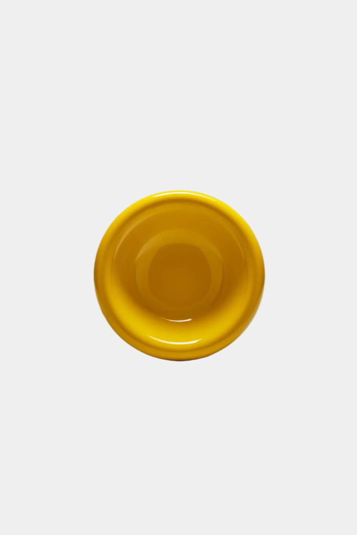 softedge mustard side bowl inside view on white background