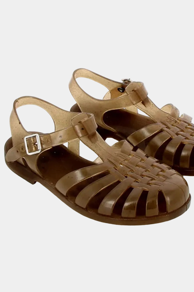 Plasticana Sunchanvre hemp fisherman sandal in natural amber semi translucent finish - East Coast General