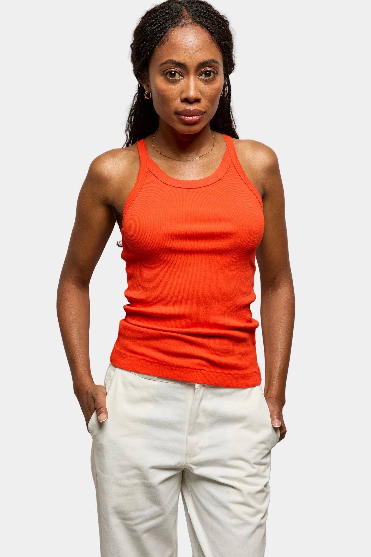 Annie recycled tank  - Tomato