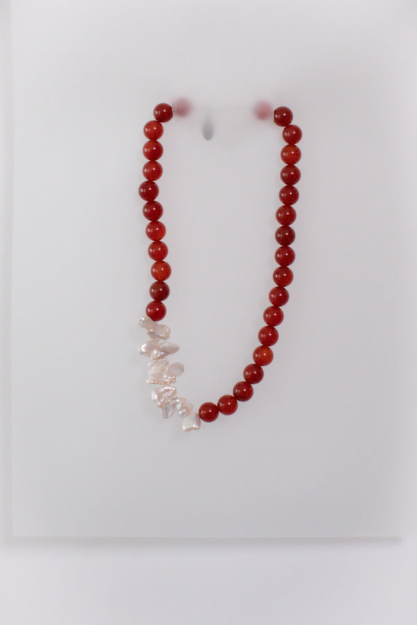 No. 32  Necklace - Red Agate