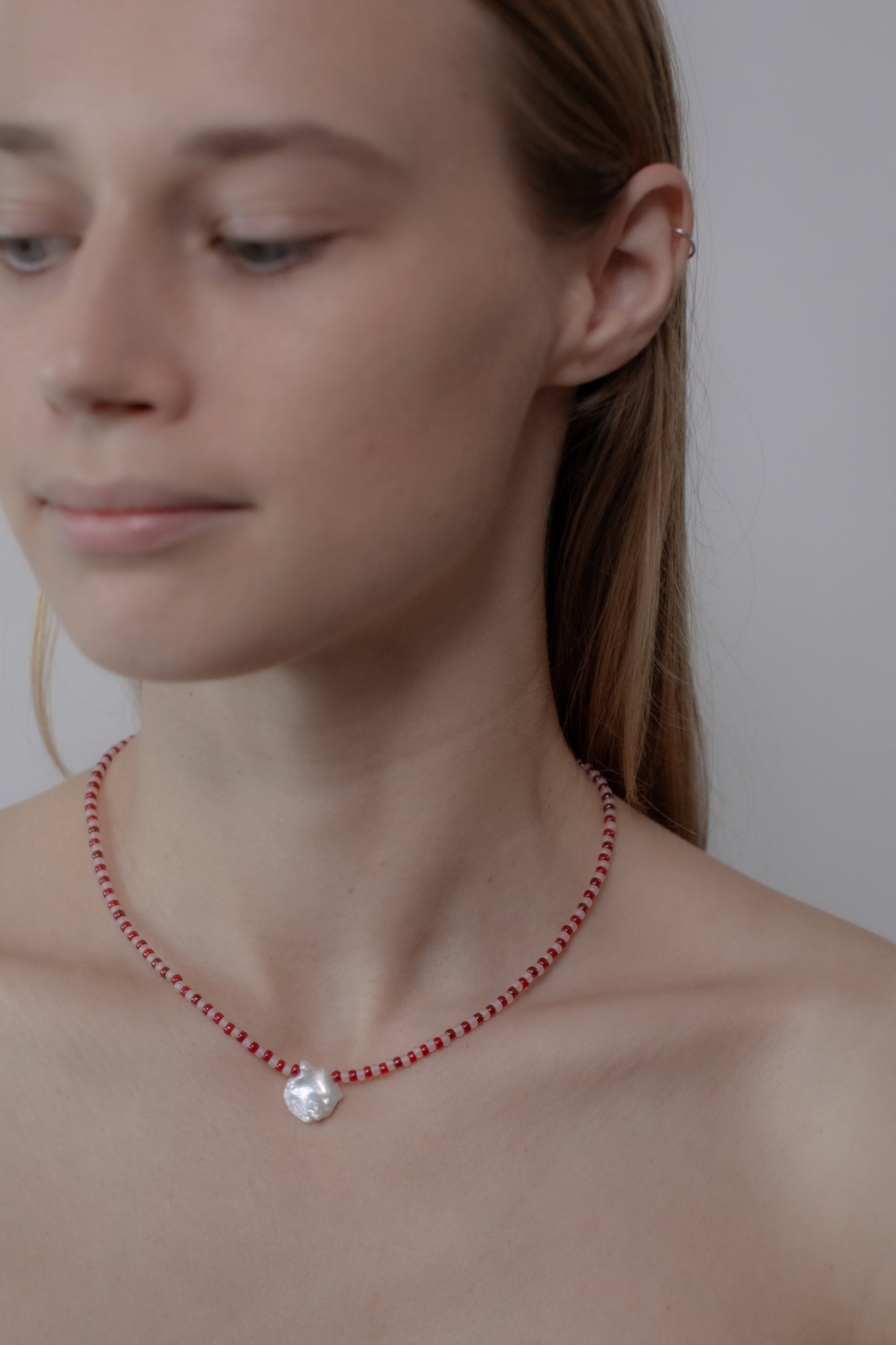 No.11 Necklace - Pink/red