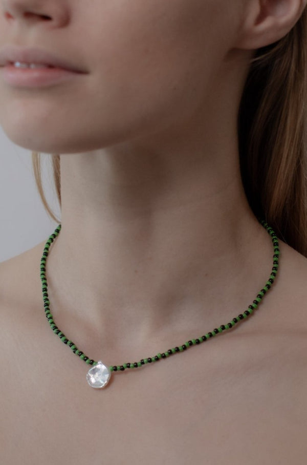 No.11  Necklace - Green/Black