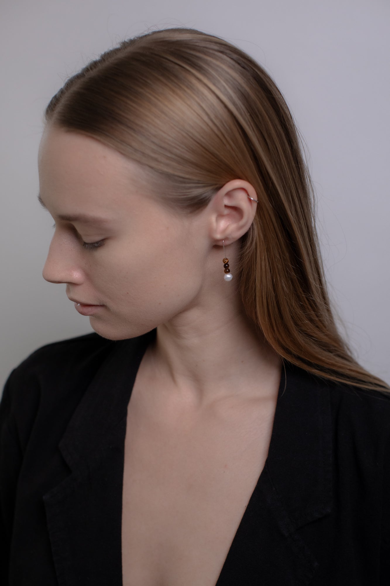 No.61 Earrings - Tiger eyes