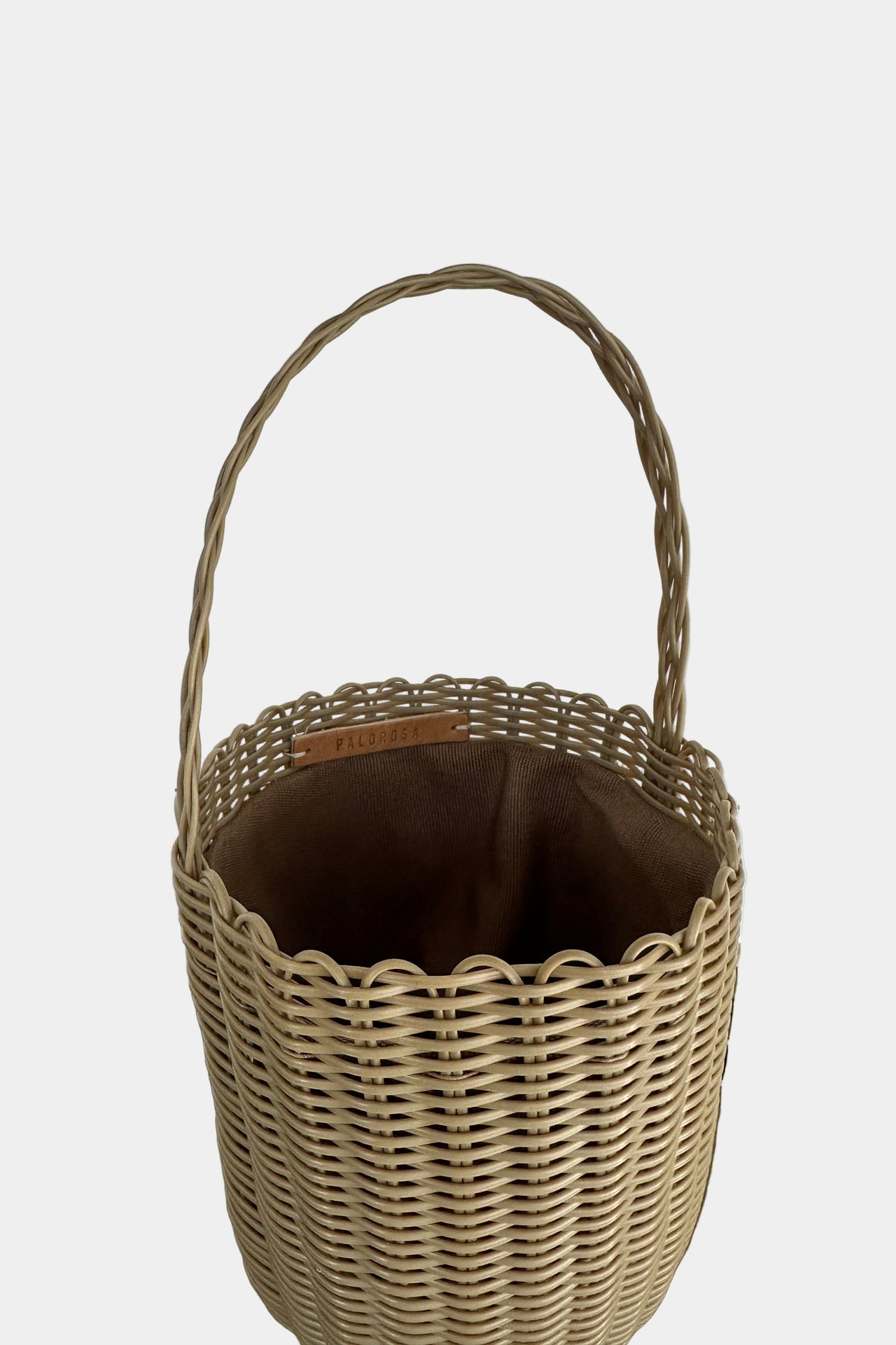 Woven basket  on a white background