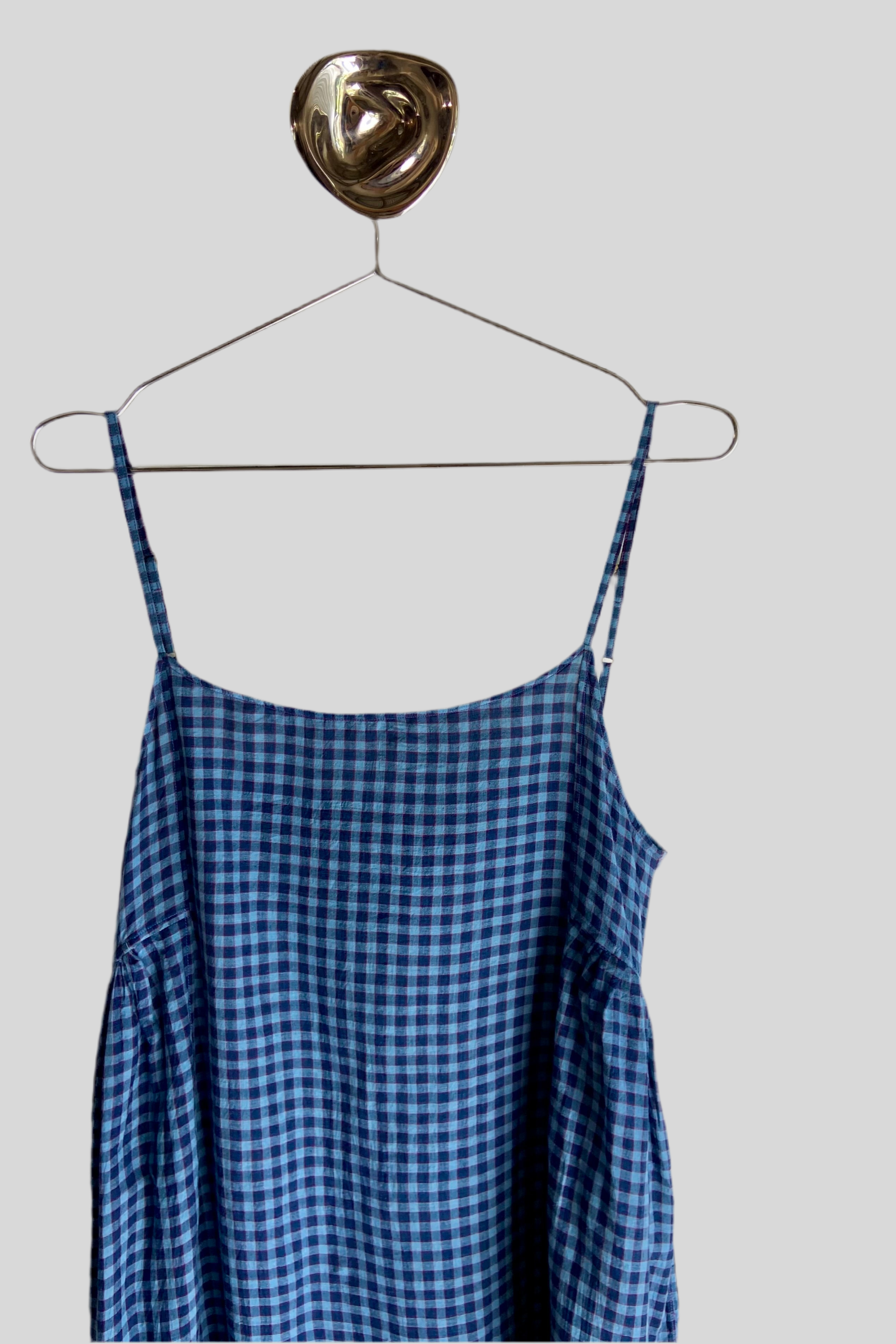 Blue Gingham slip dress