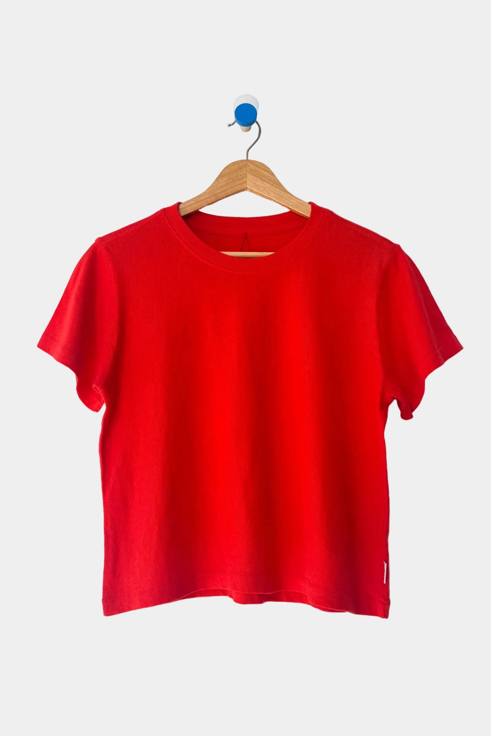 Le Bon Shoppe Airy Tee in tomato, viewed for the front - East Coast General