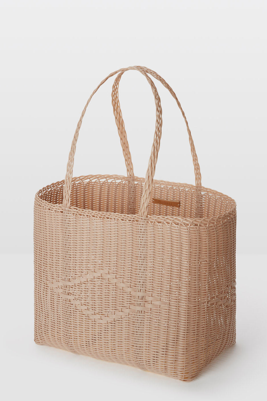 Palorosa Basket Medium tote bag in Powder colorway three quarter angle
