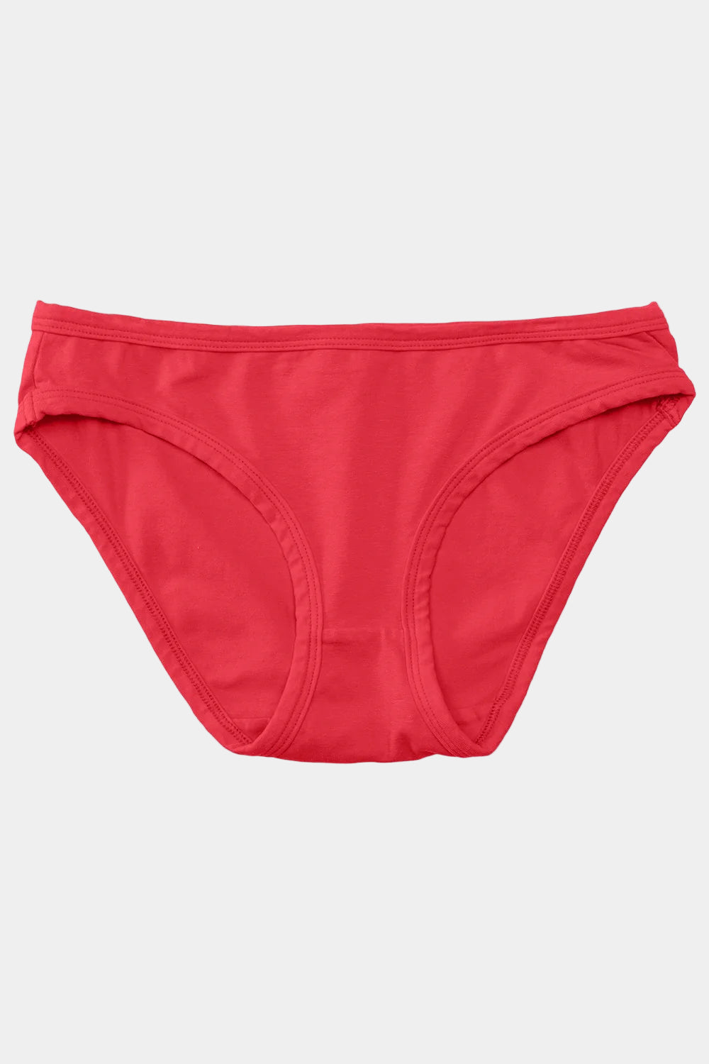 Red womens brief on a white background