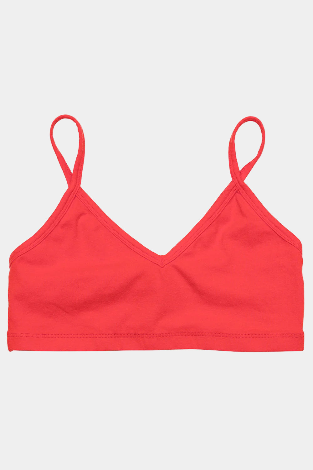 Poppy red Bralette on white background