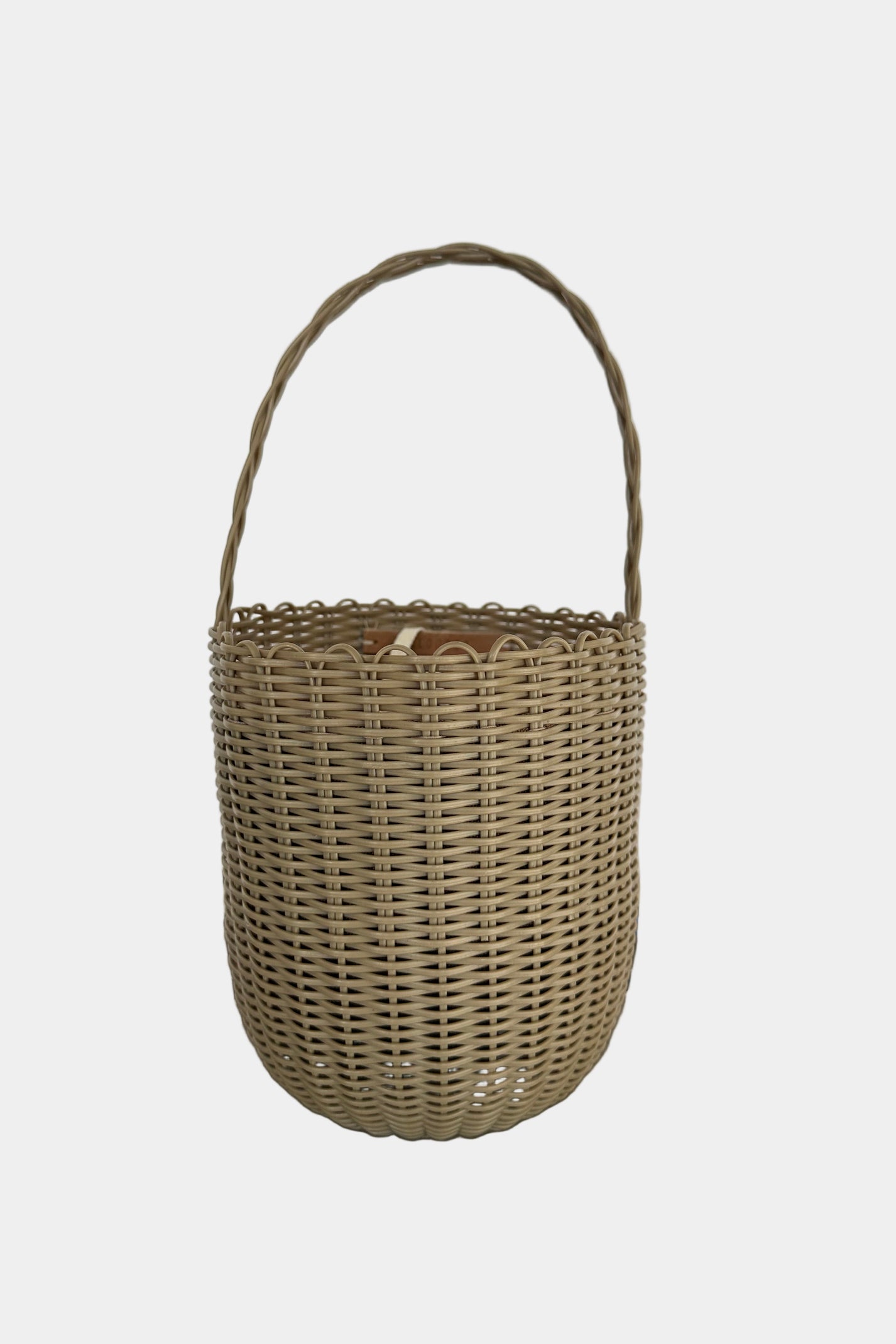 Woven basket  on a white background