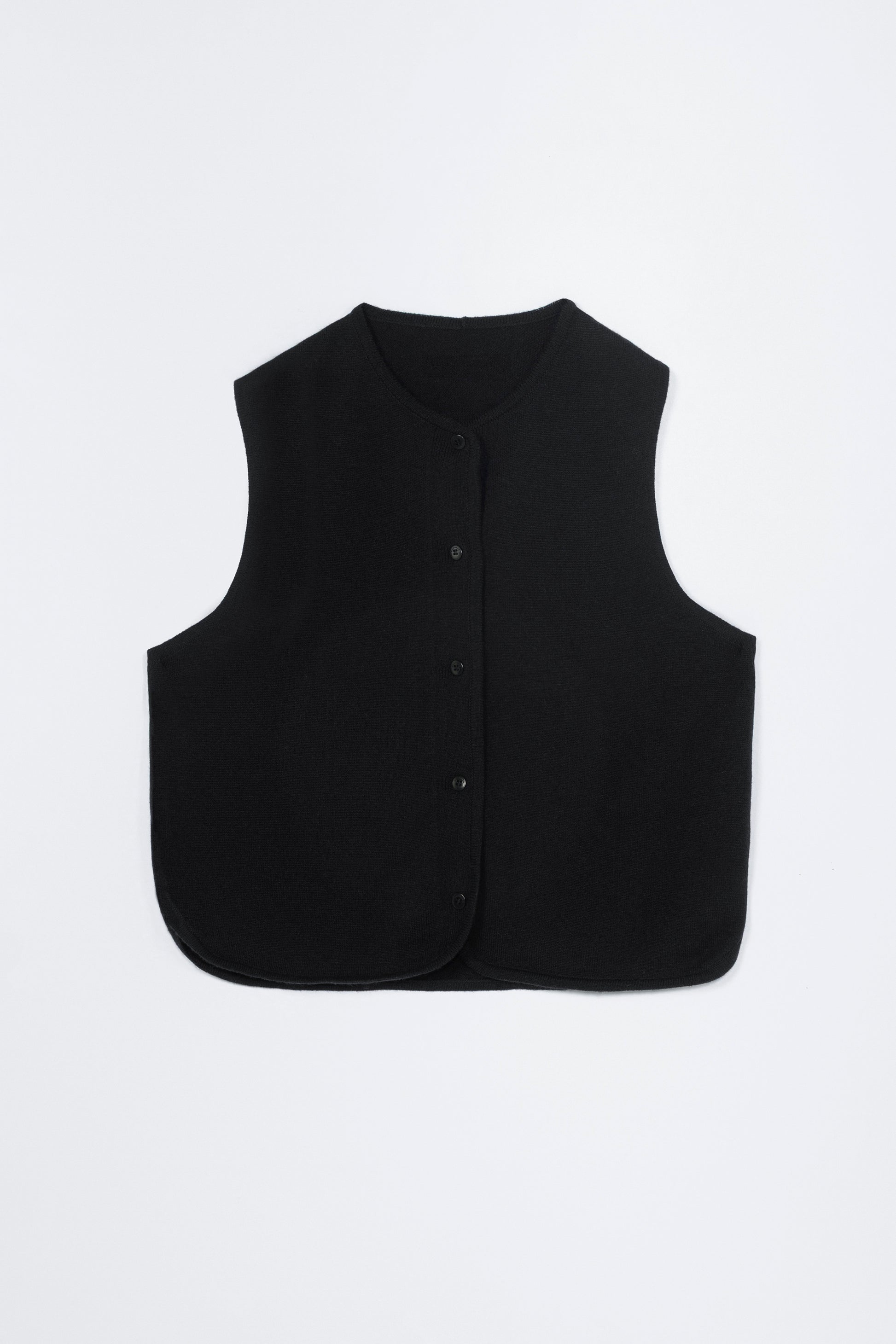 Black vest on a white background
