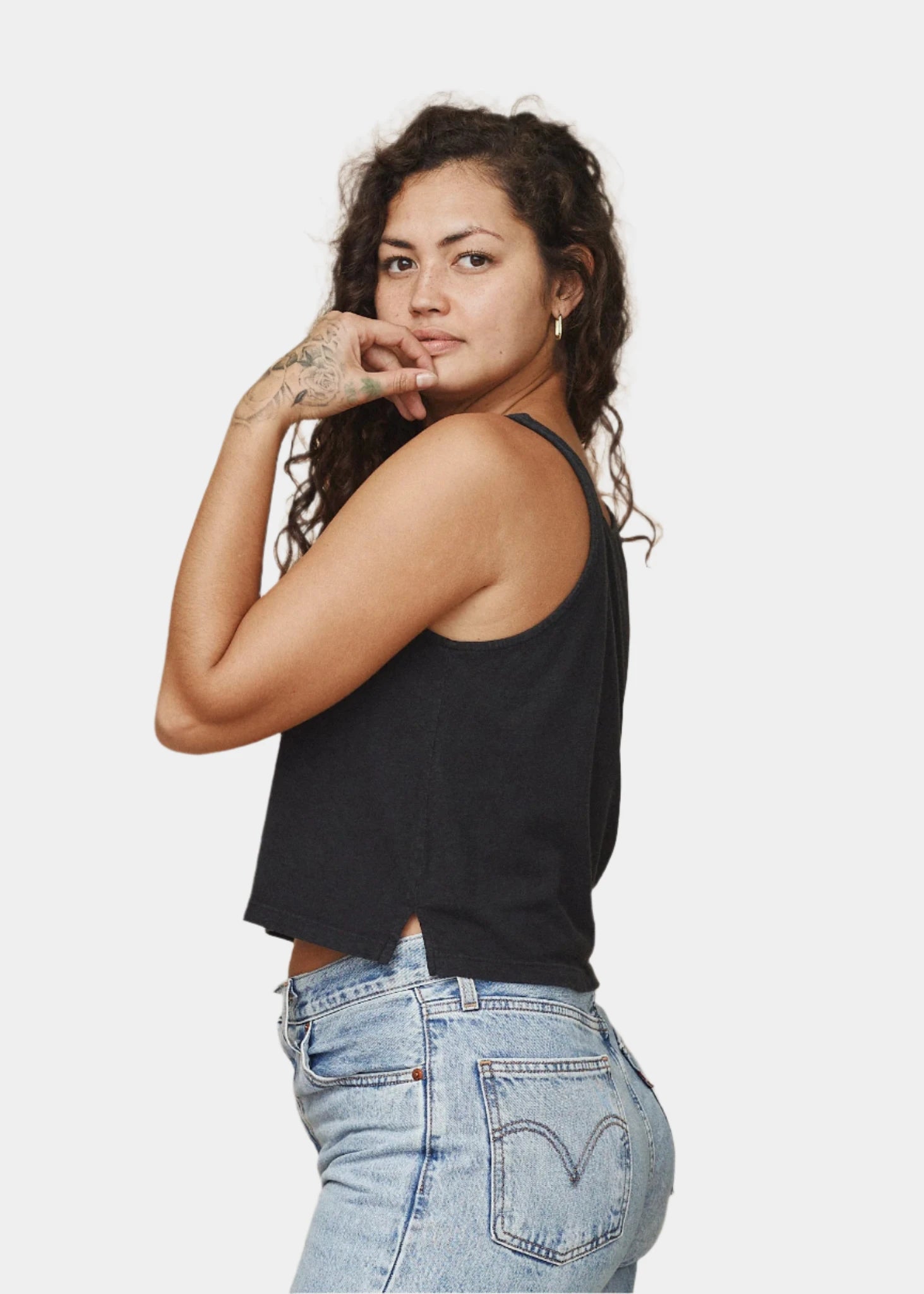 Cropped Tank - Black