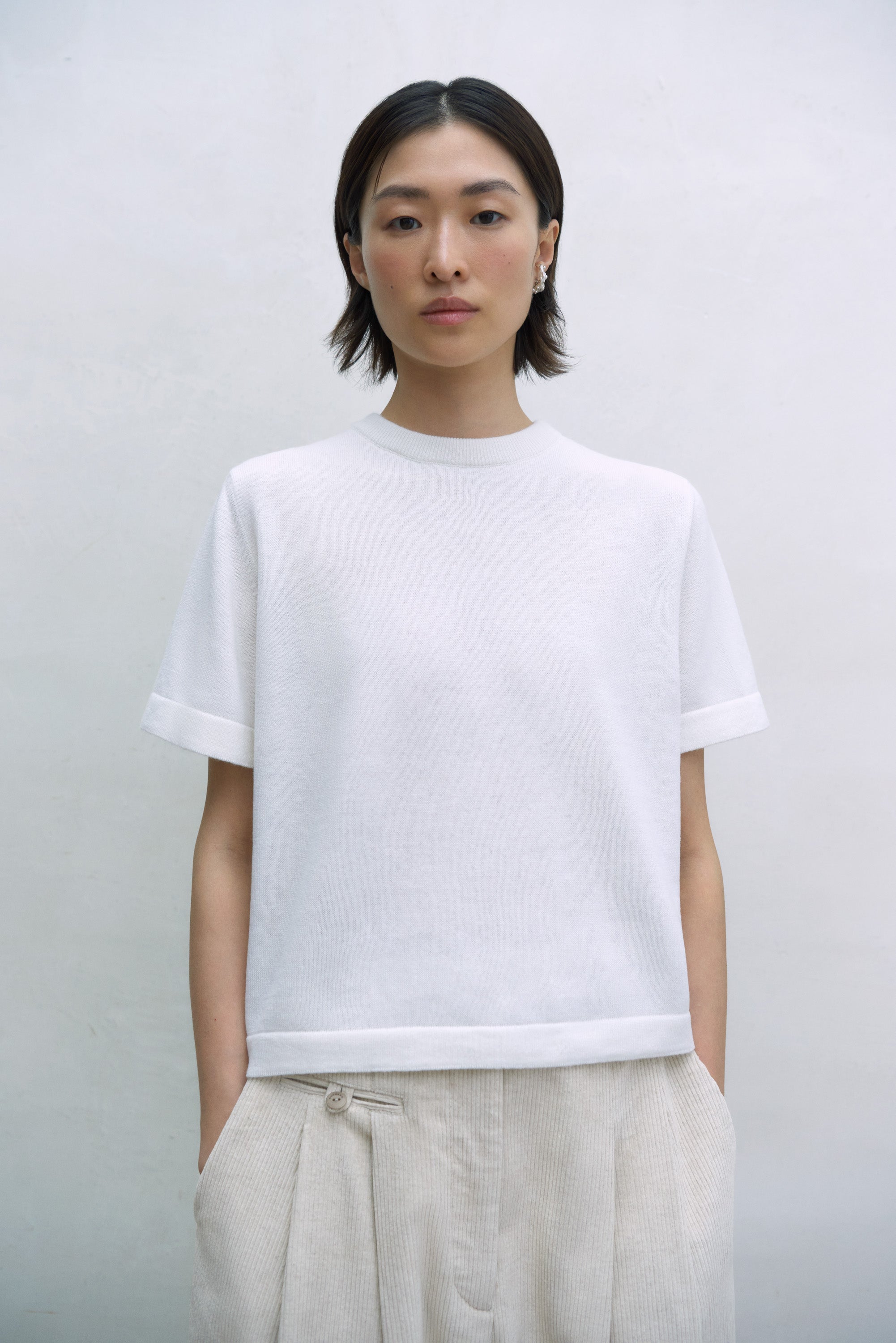 MERINO WOOL T-SHIRT WHITE