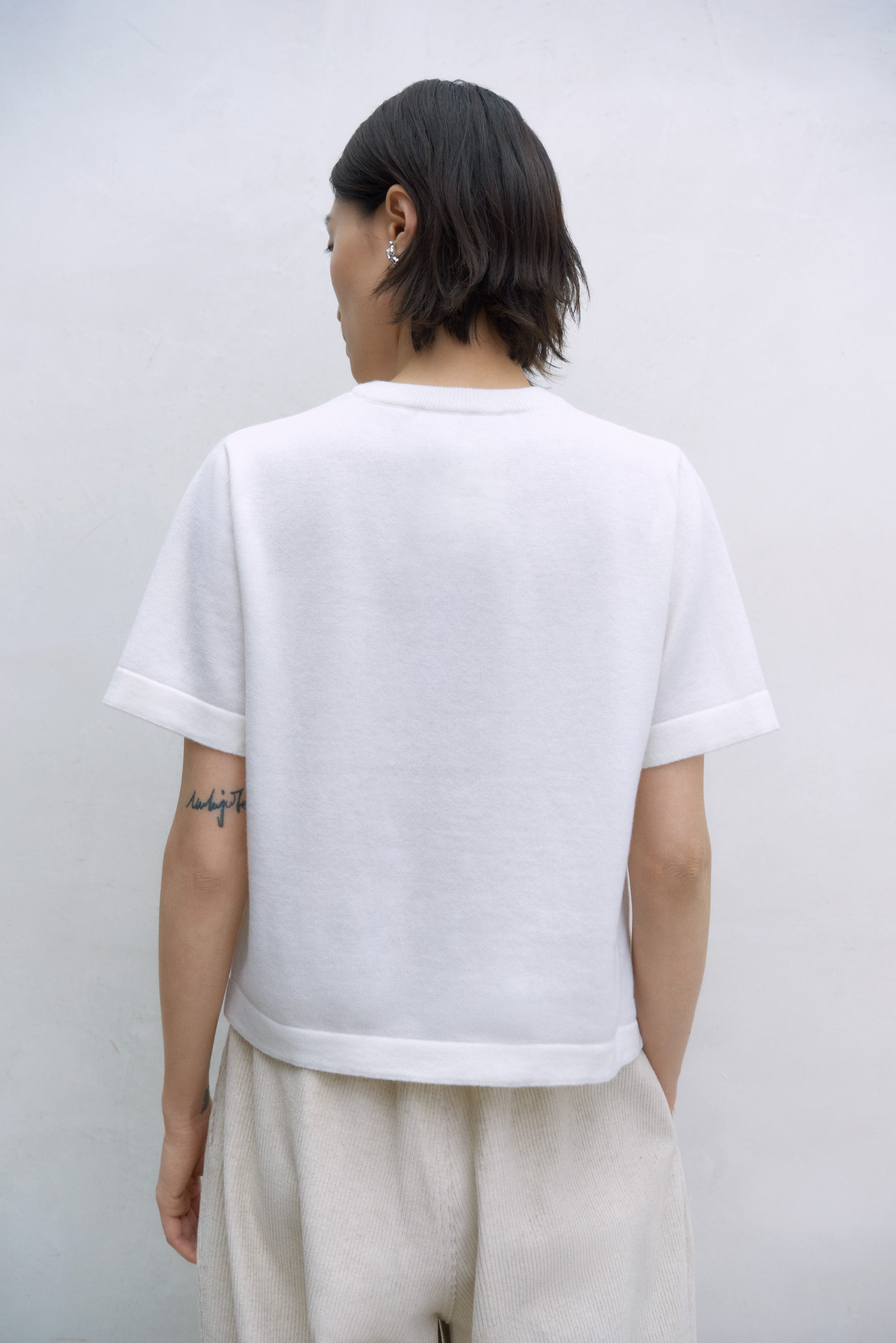 MERINO WOOL T-SHIRT WHITE