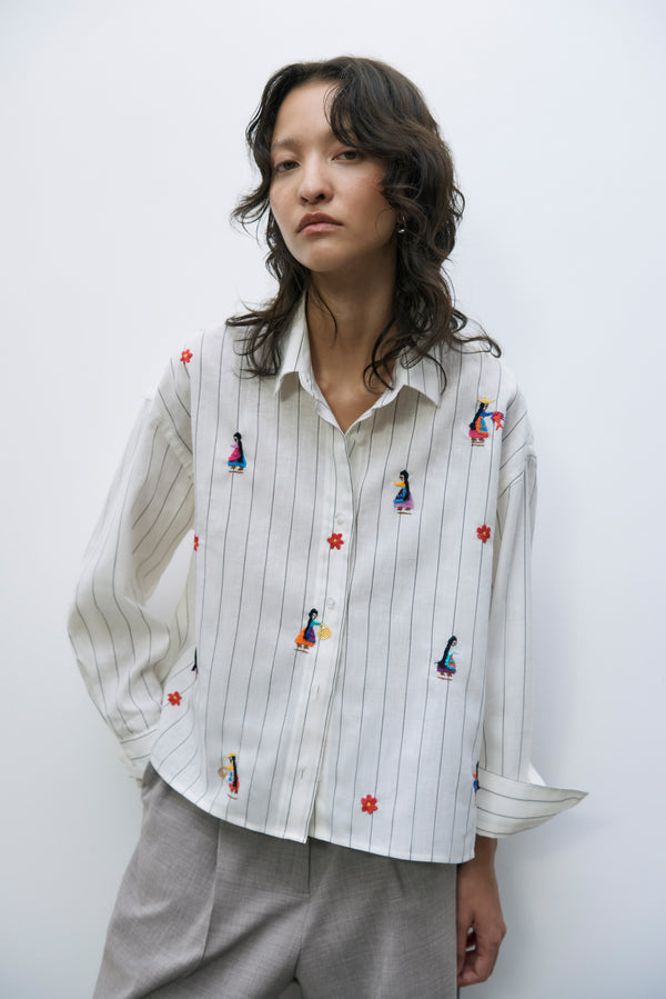 Mujeres hand-embroidered shirt - cordera