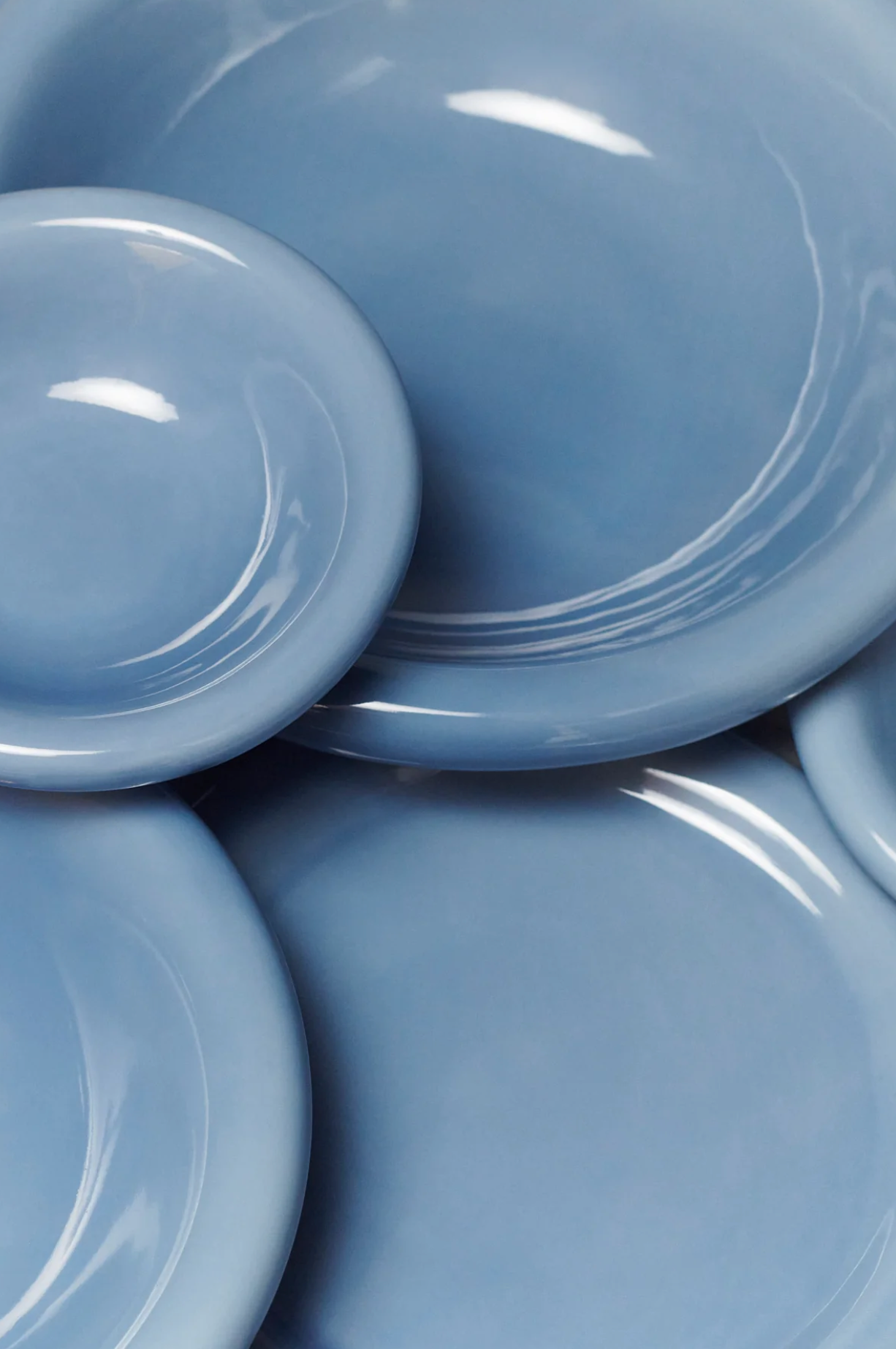 Blue ceramic dish on a white background