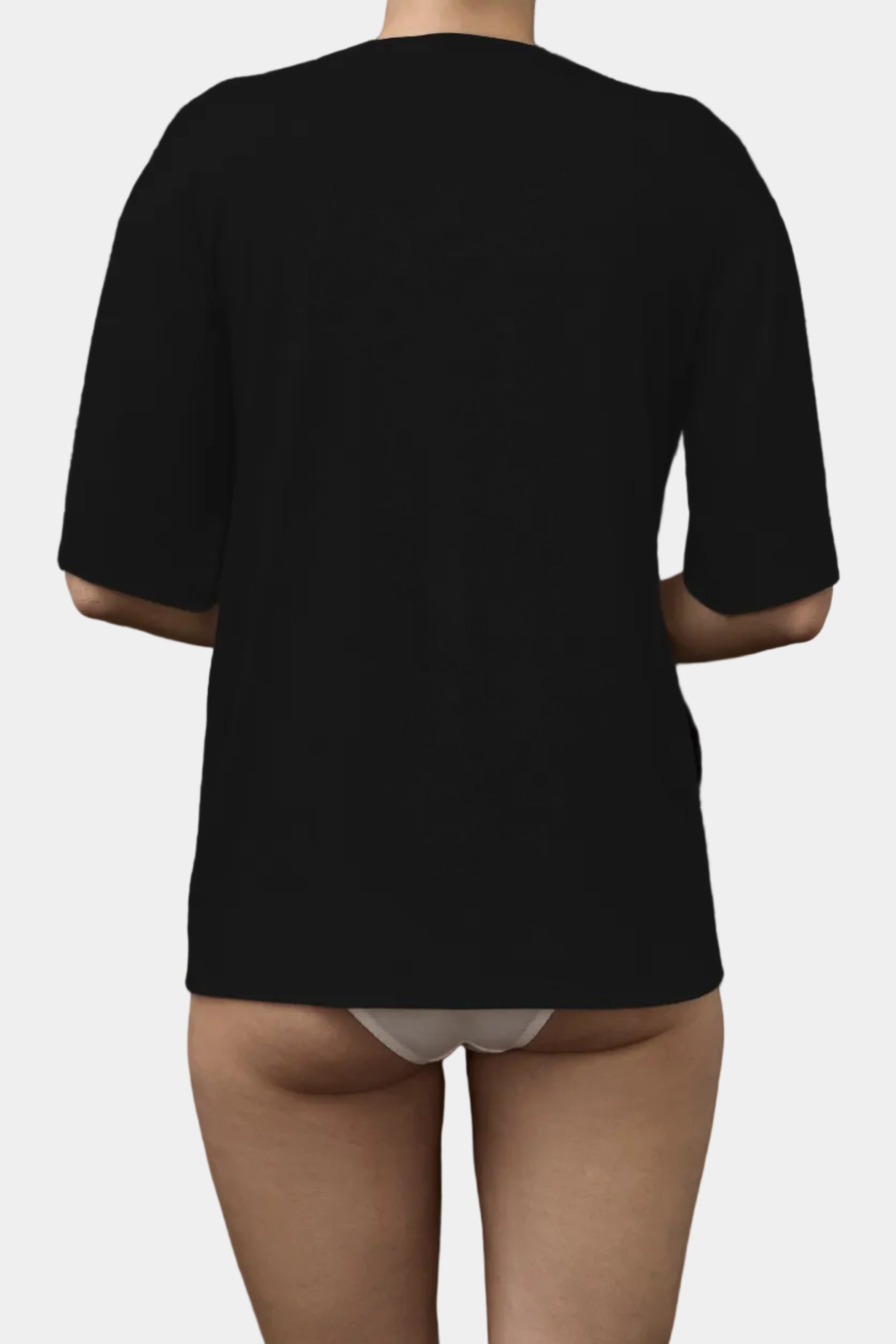 KYE Intimates Relaxed Tee in Dove grey bamboo jersey, viewed from the back - East Coast General