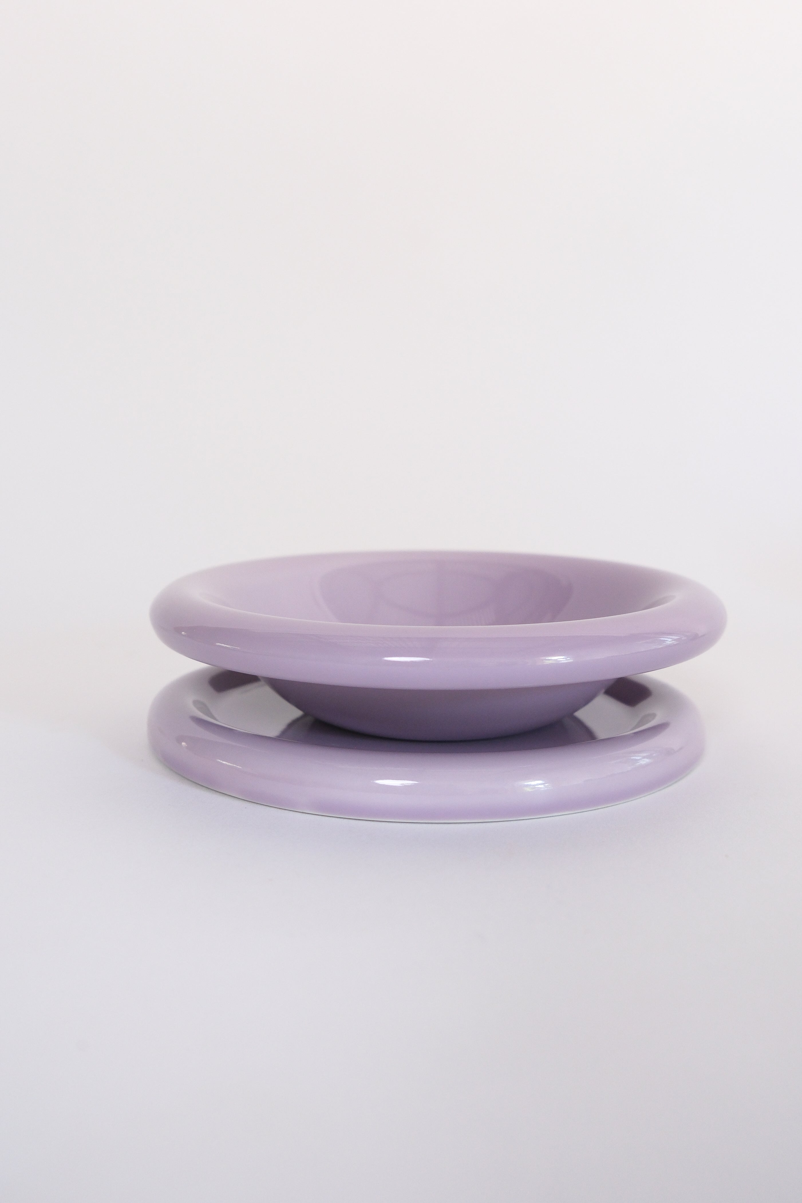 Snak plate lilac side bowl