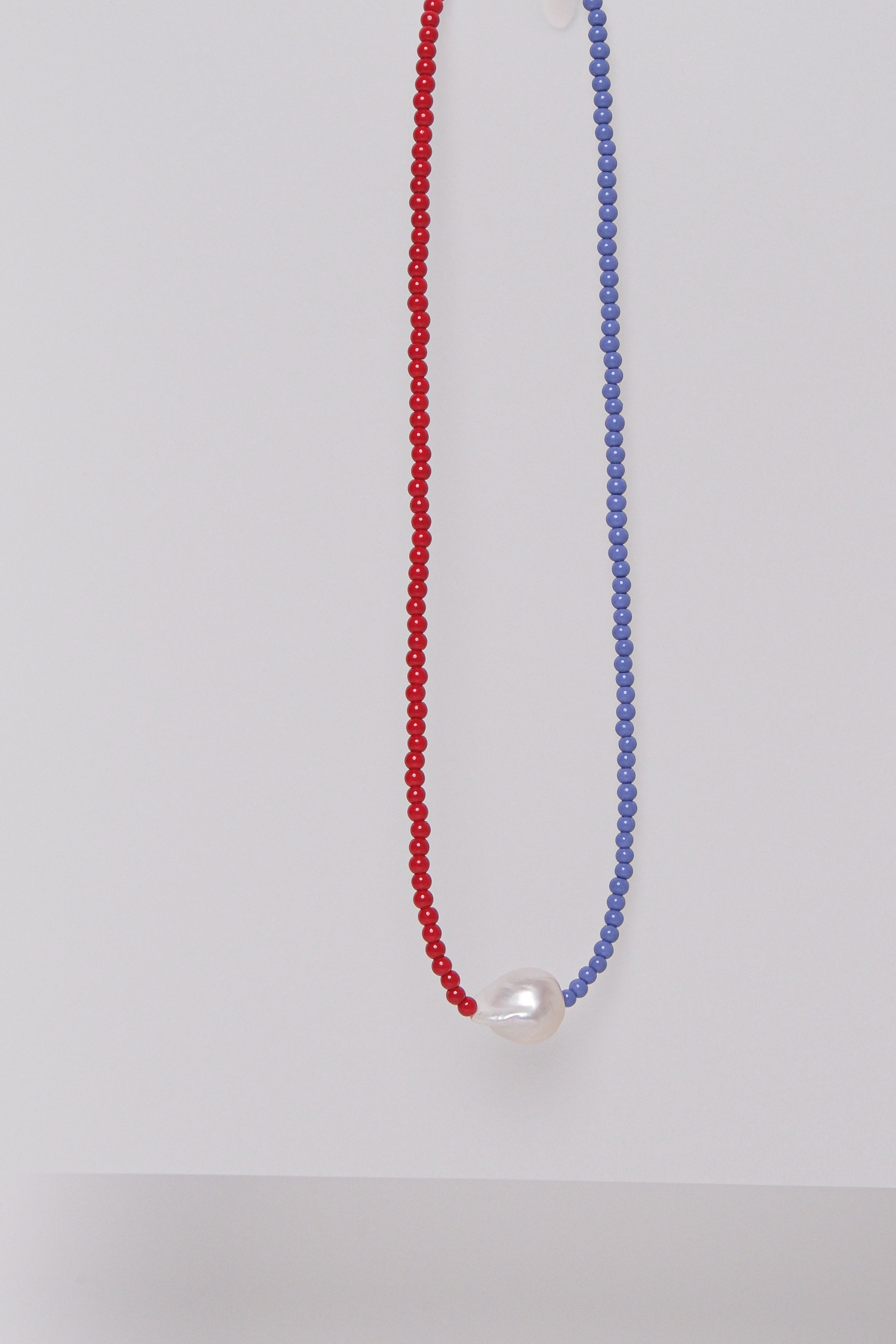 No. 14 Necklace - Lavender/Red