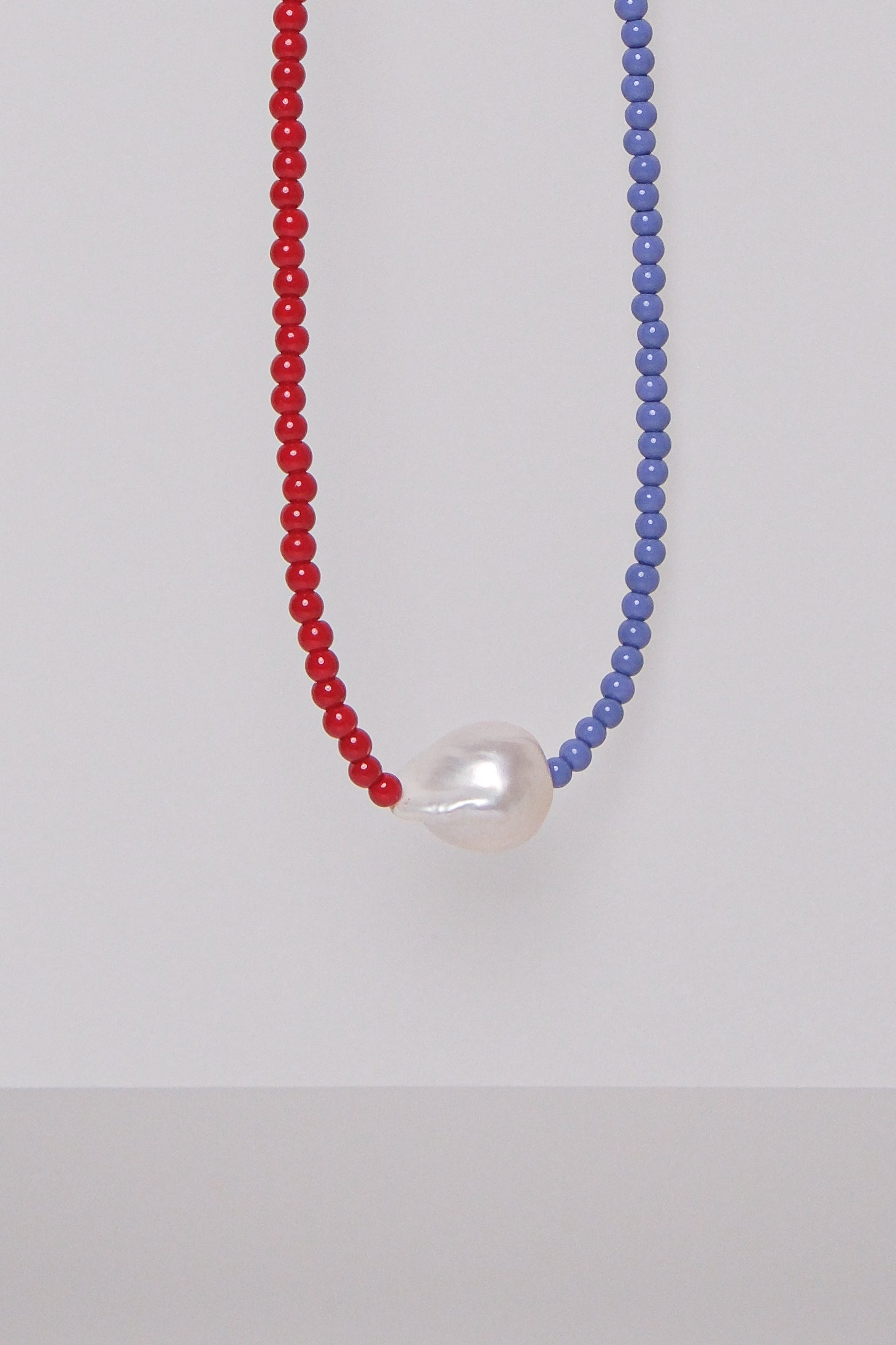 No. 14 Necklace - Lavender/Red