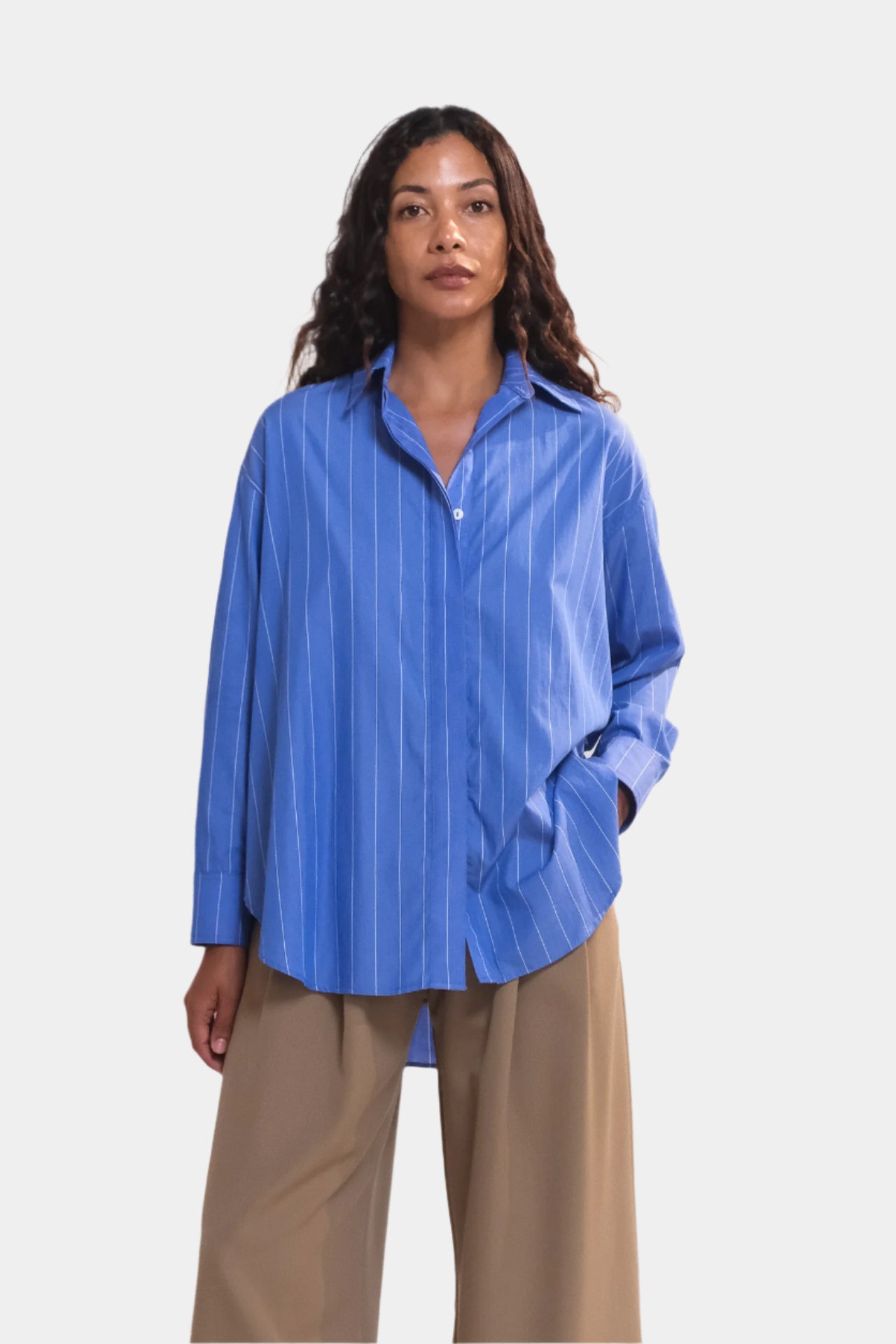 No.19 shirt - cobalt stripe