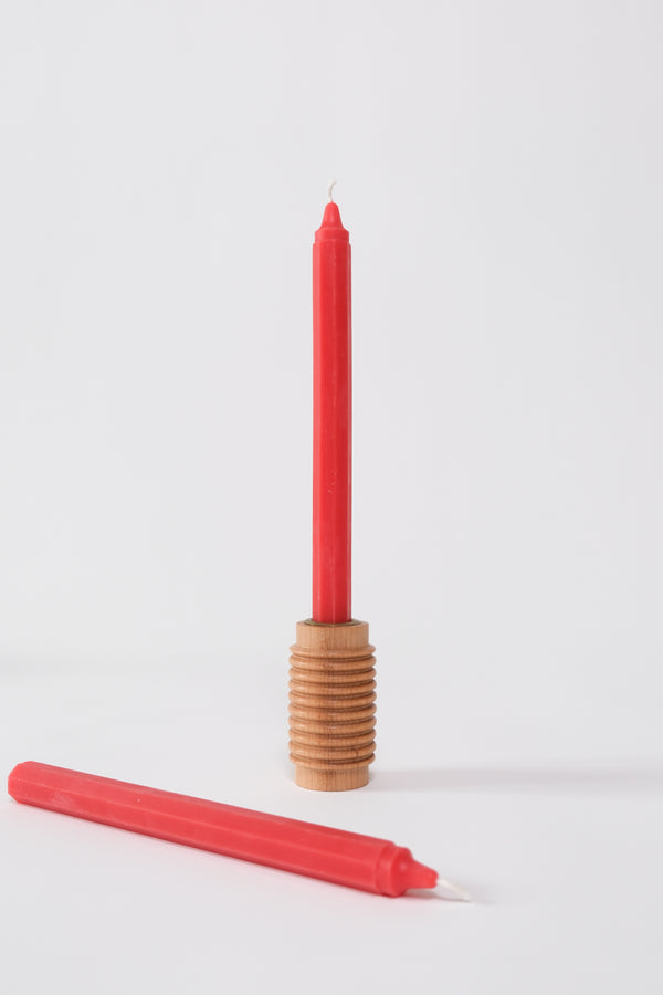 Octagon Candle - Cinnamon red