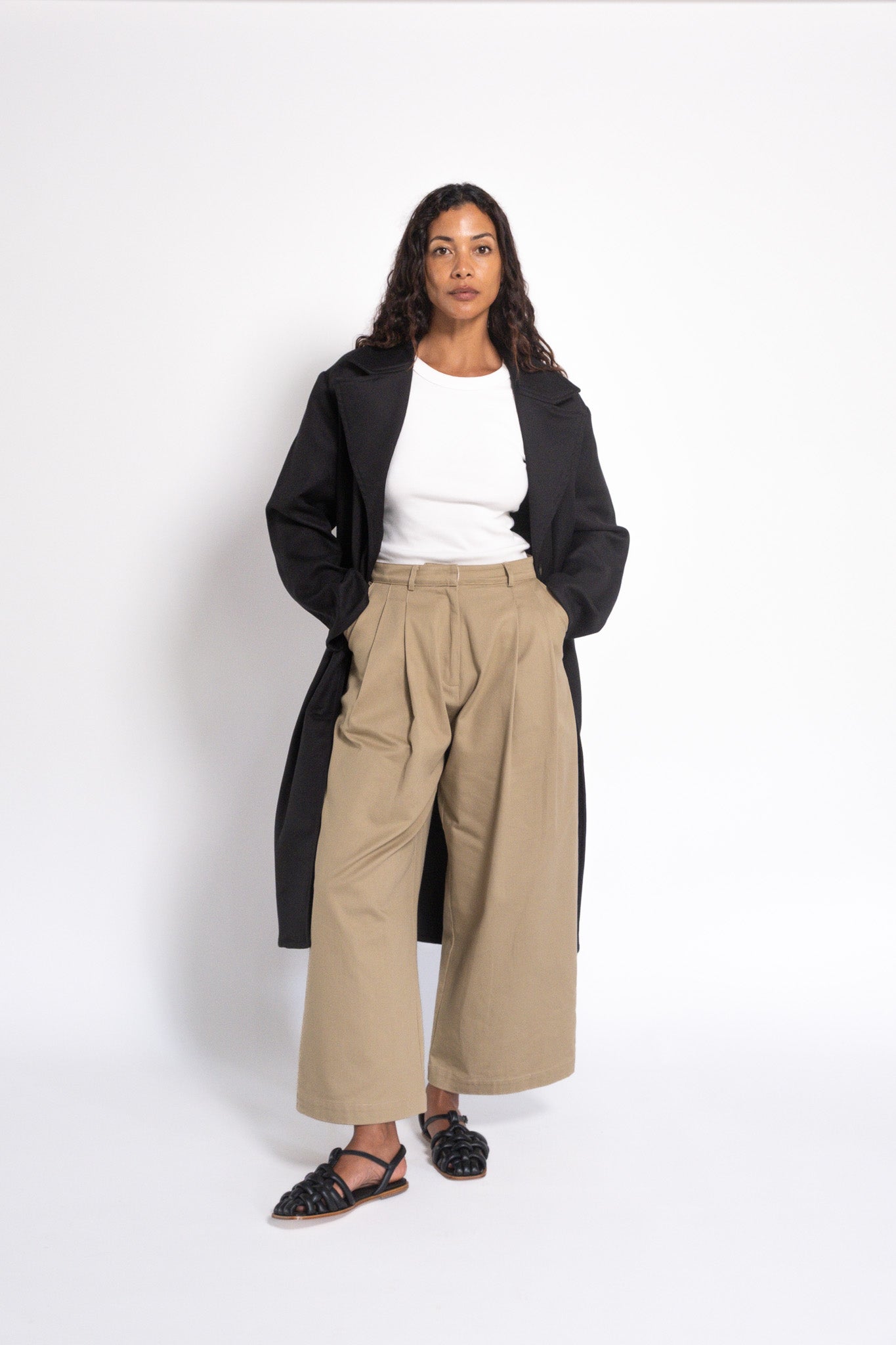 No. 50 Cotton Overcoat - Black