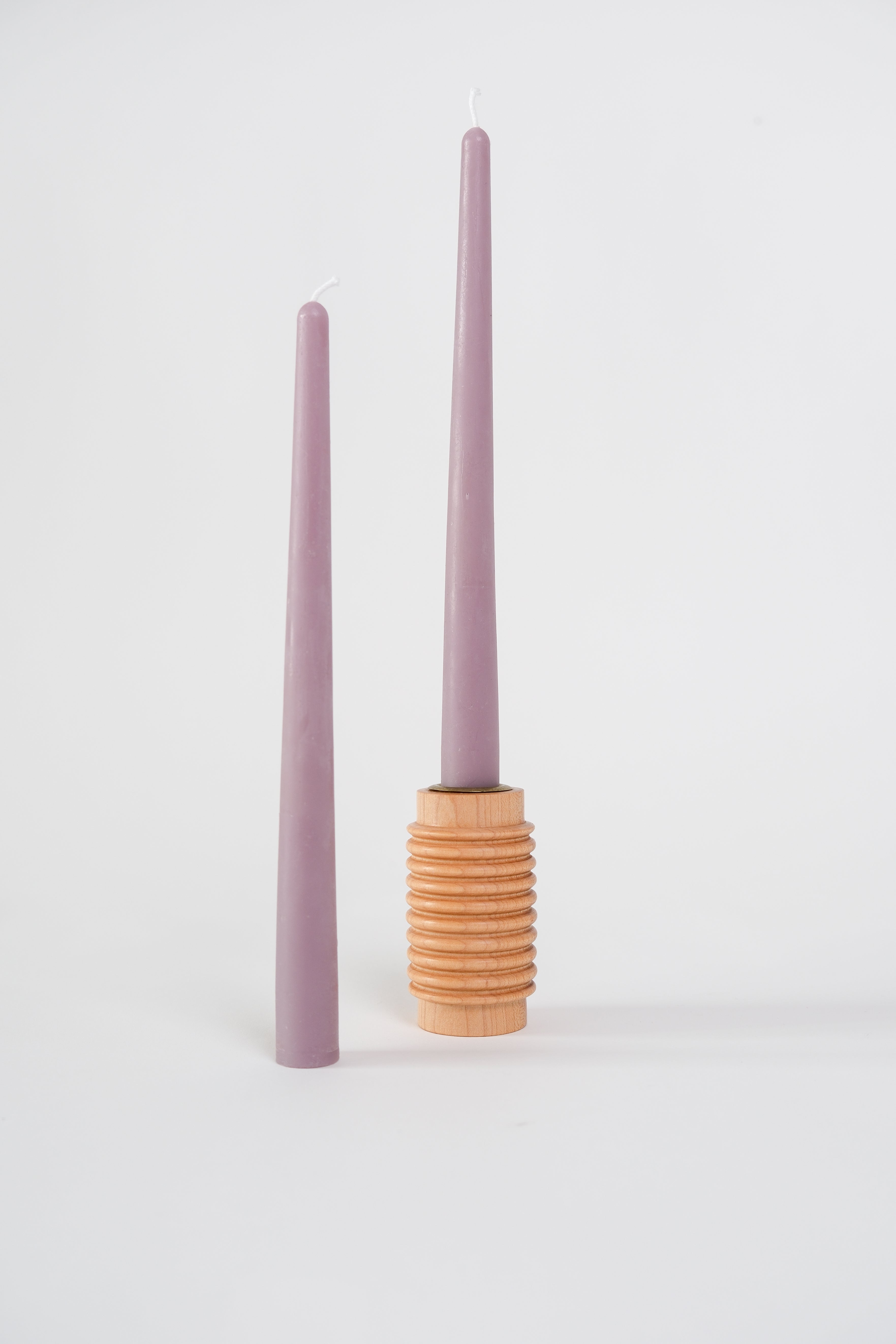Dinner taper candle  - Violet