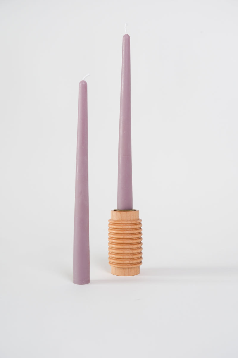 Dinner taper candle  - Violet