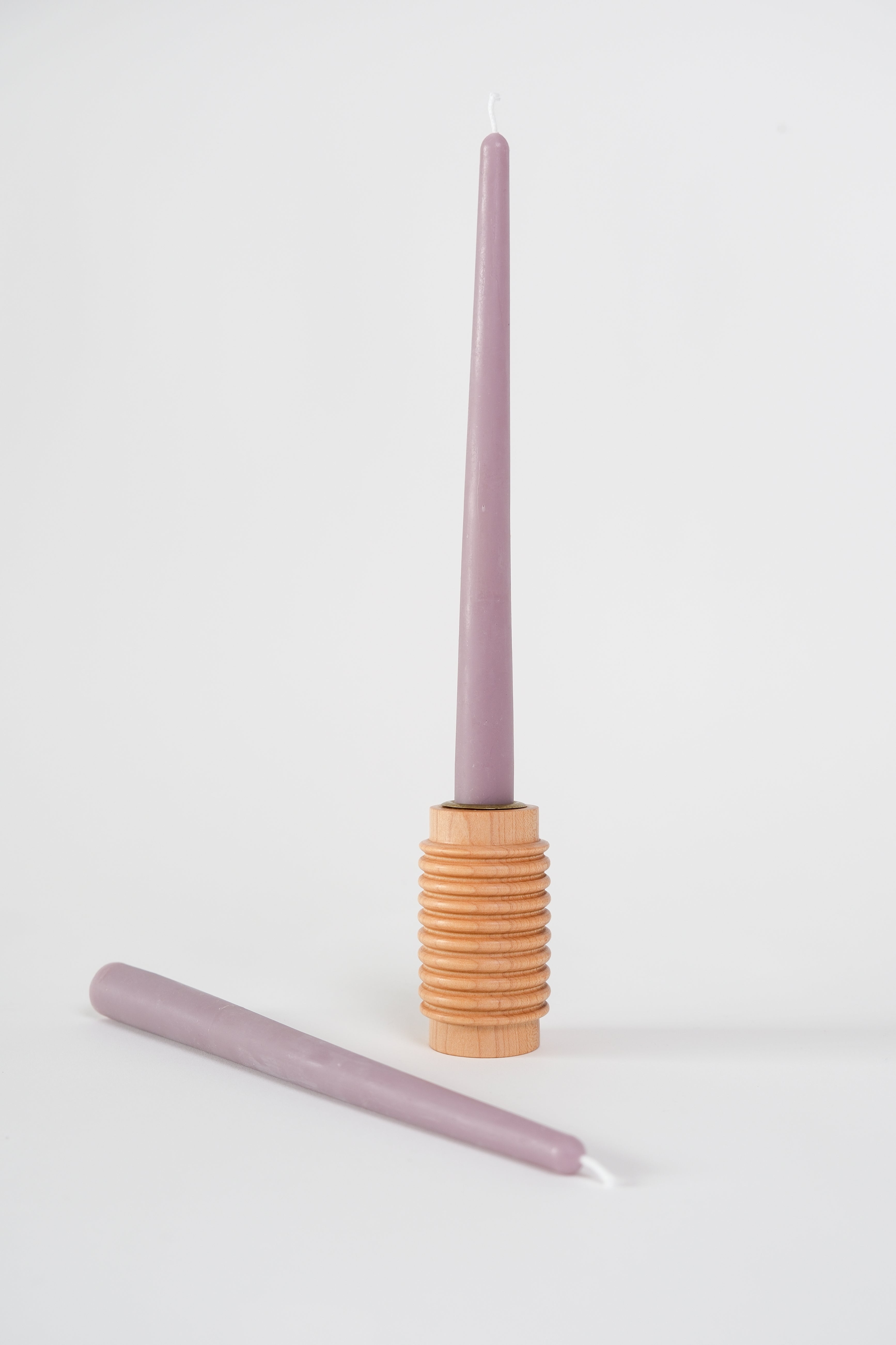 Dinner taper candle  - Violet