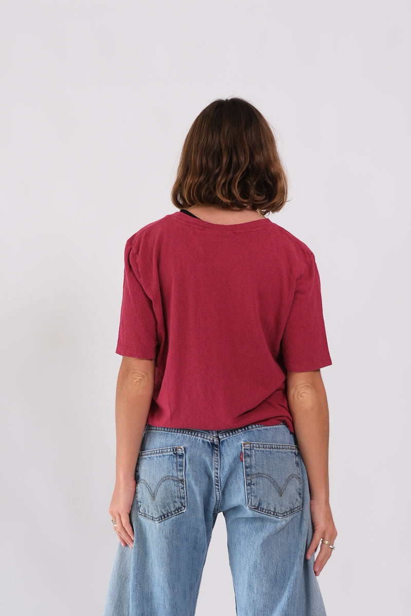 Silverlake Cropped tee - Cherry Red