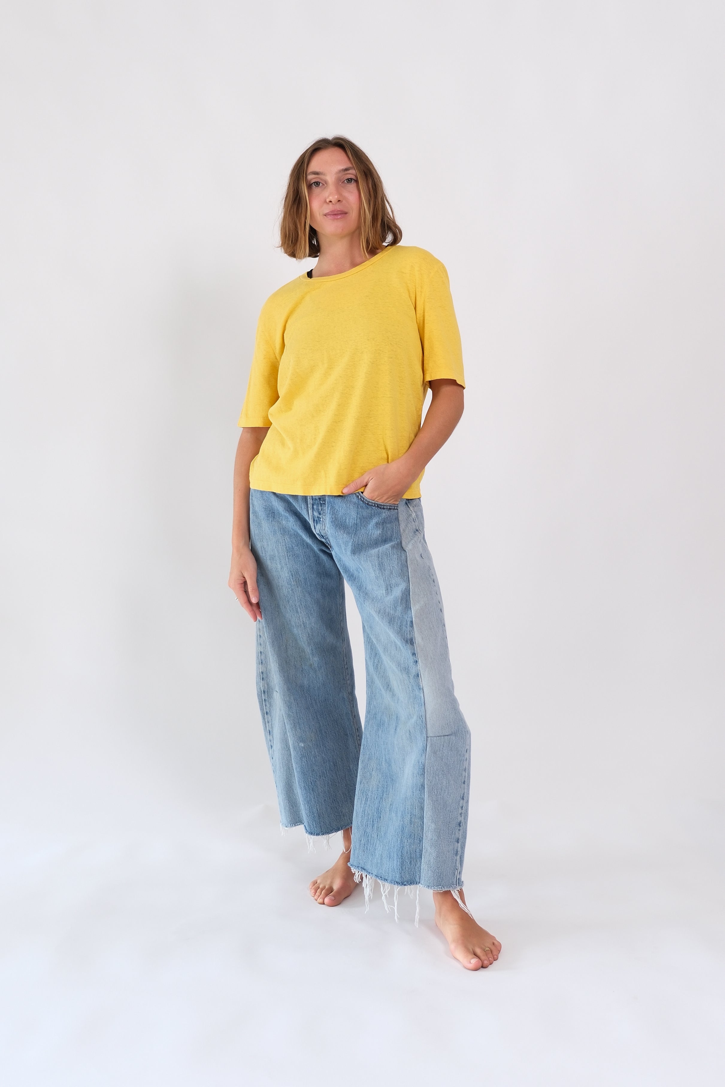 Silverlake cropped tee - Sunshine yellow