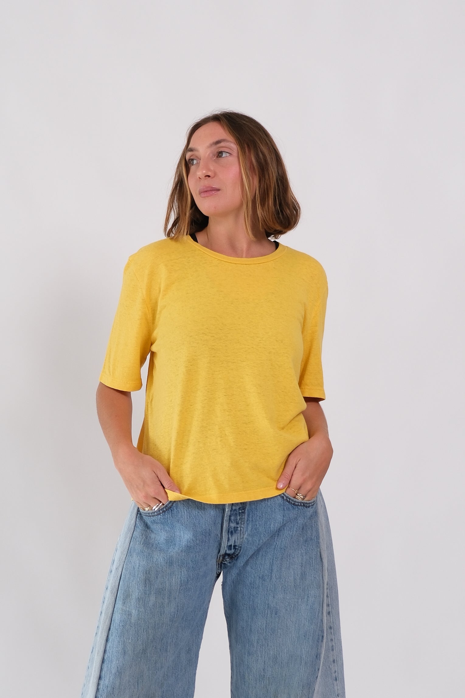 Silverlake cropped tee - Sunshine yellow